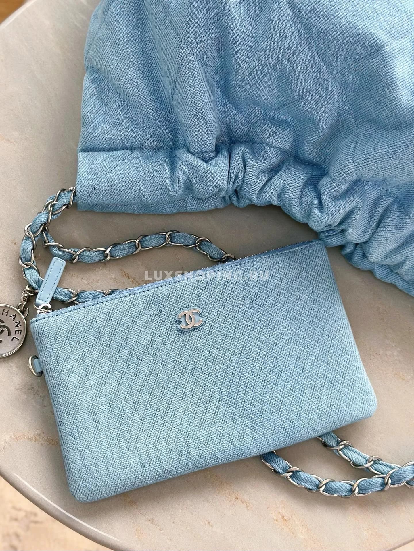 Сумка Chanel 22 джинсовая 39×42×8 см - фото 5