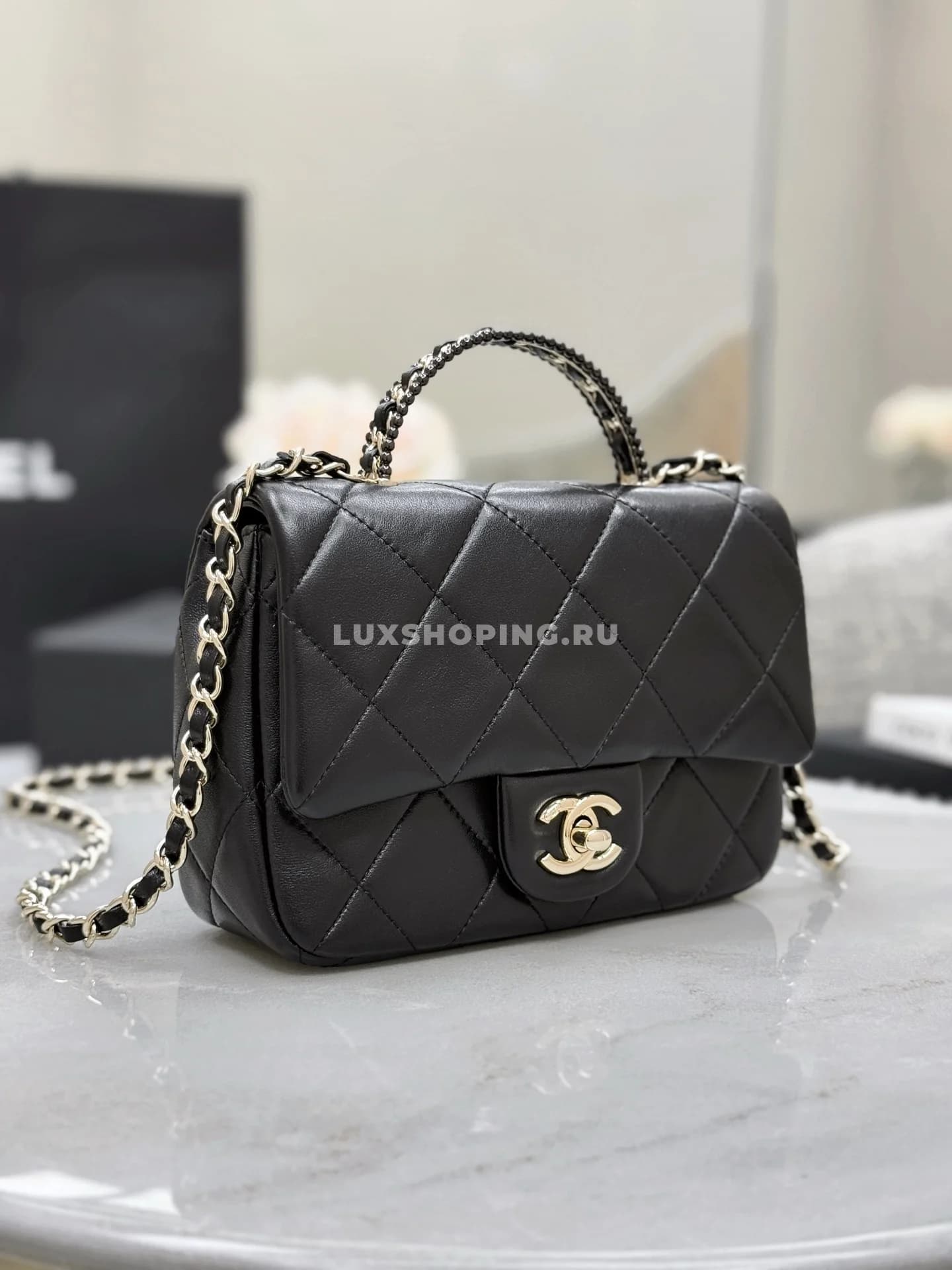 Сумка Chanel Handle Square Flap 14×18×7 см - фото 7