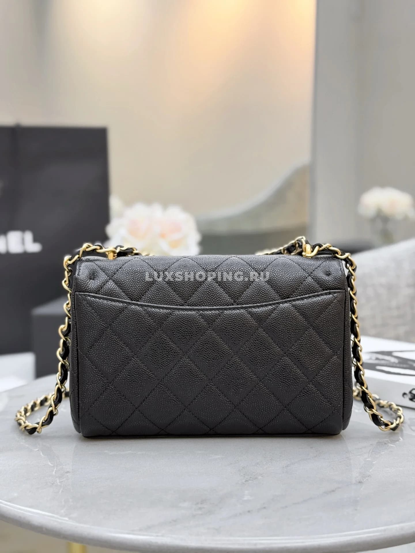 Сумка Chanel 25P Double Chain Caviar Flap 14×22×6,5 см - фото 4