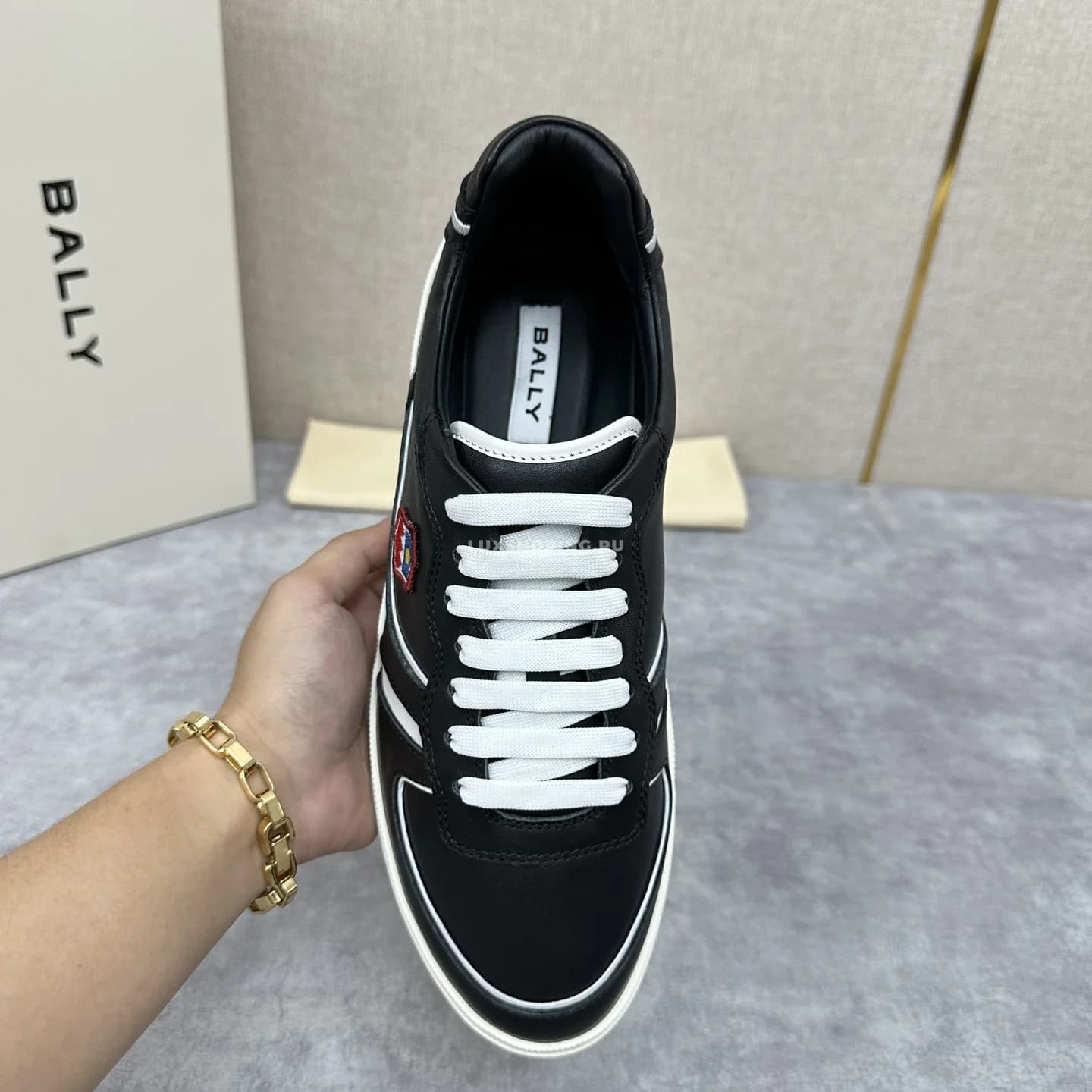 Кроссовки Bally Men's Leather Sneakers  черные - фото 5