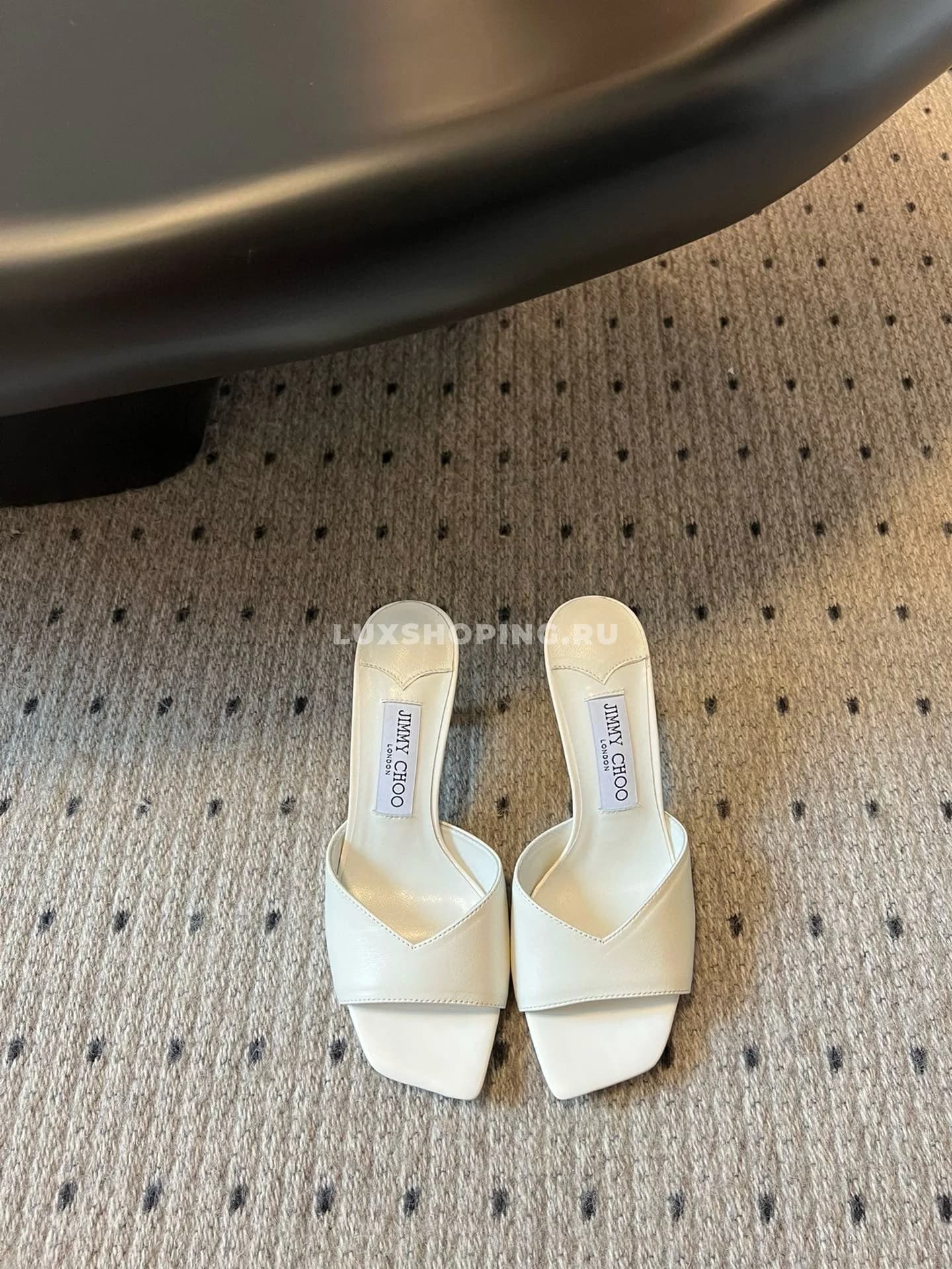 Jimmy Choo кожаные Мюли Skye 70 белые - фото 4