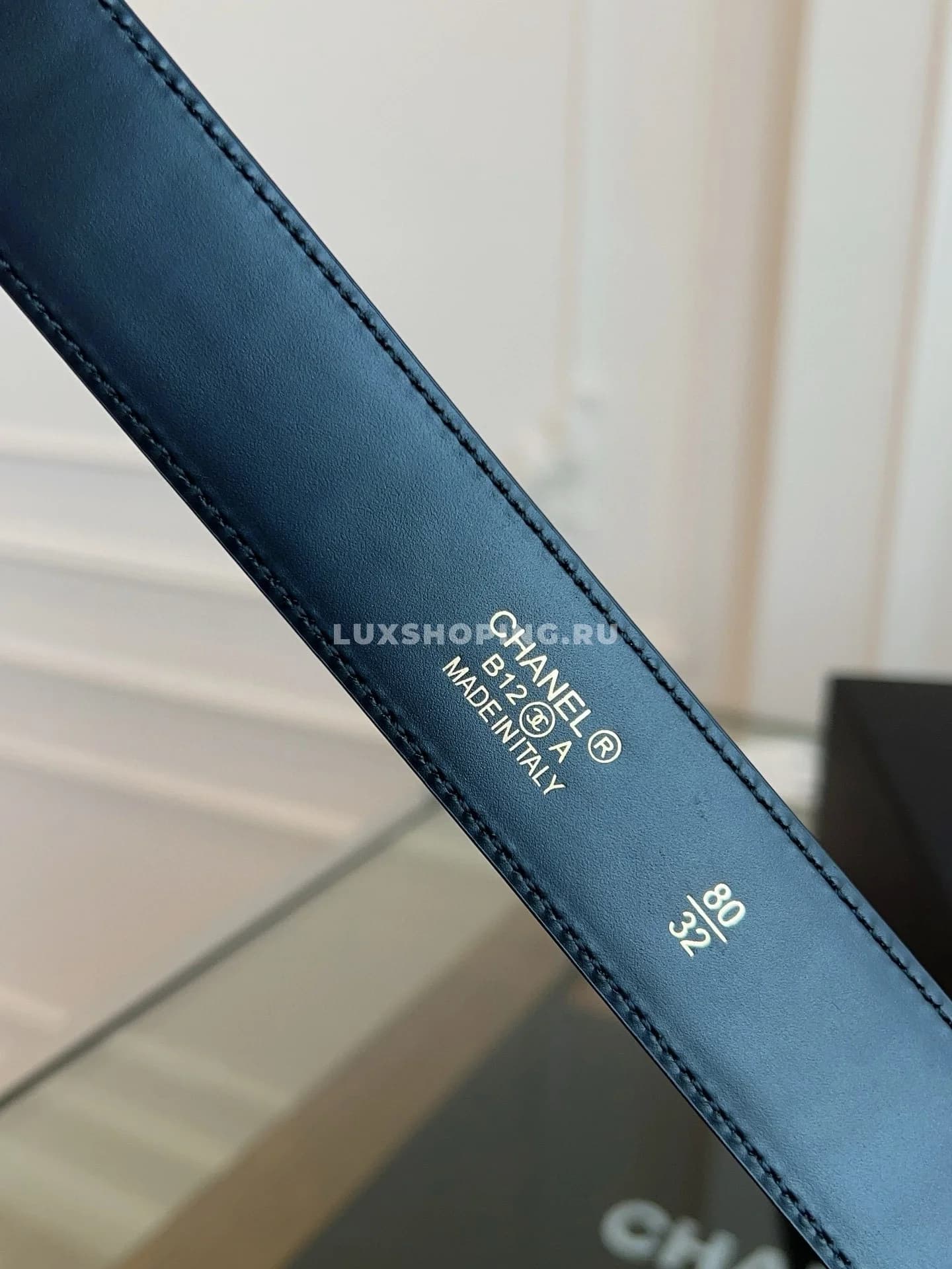 CHANEL Черный Кожаный ремень золото - фото 5