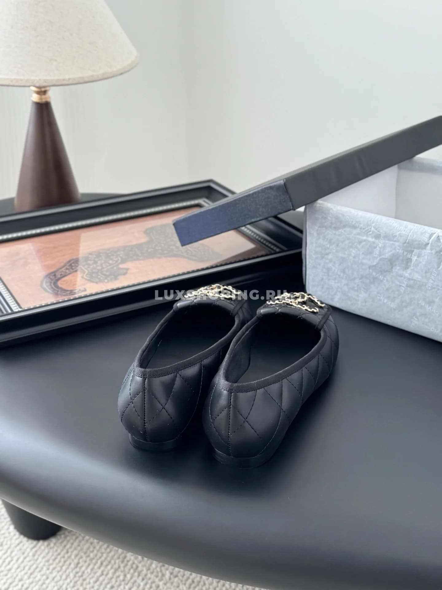 Чёрные балетки Chanel Camellia - фото 3