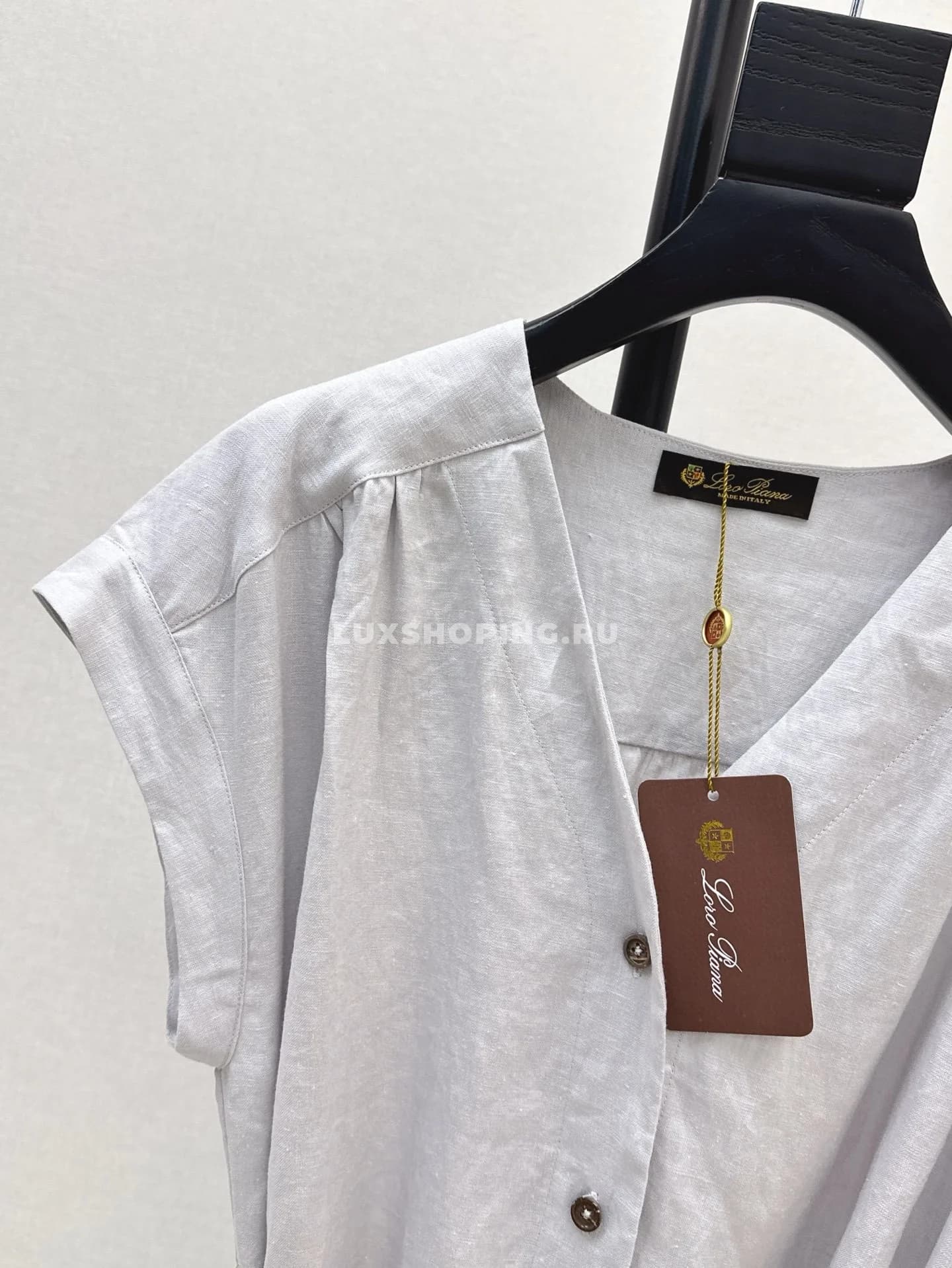 Loro Piana Платье из натурального льна белое - фото 6