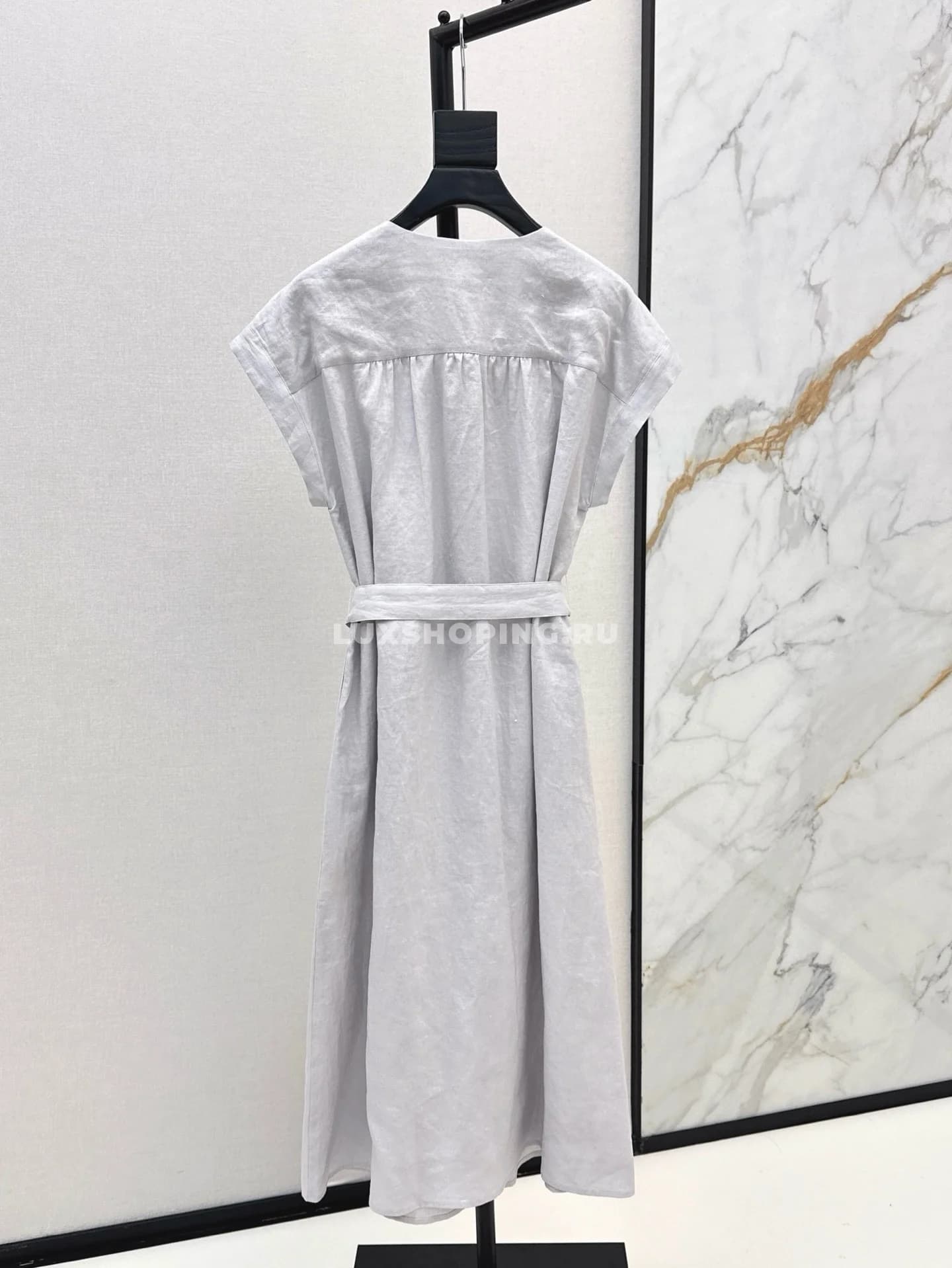 Loro Piana Платье из натурального льна белое - фото 9