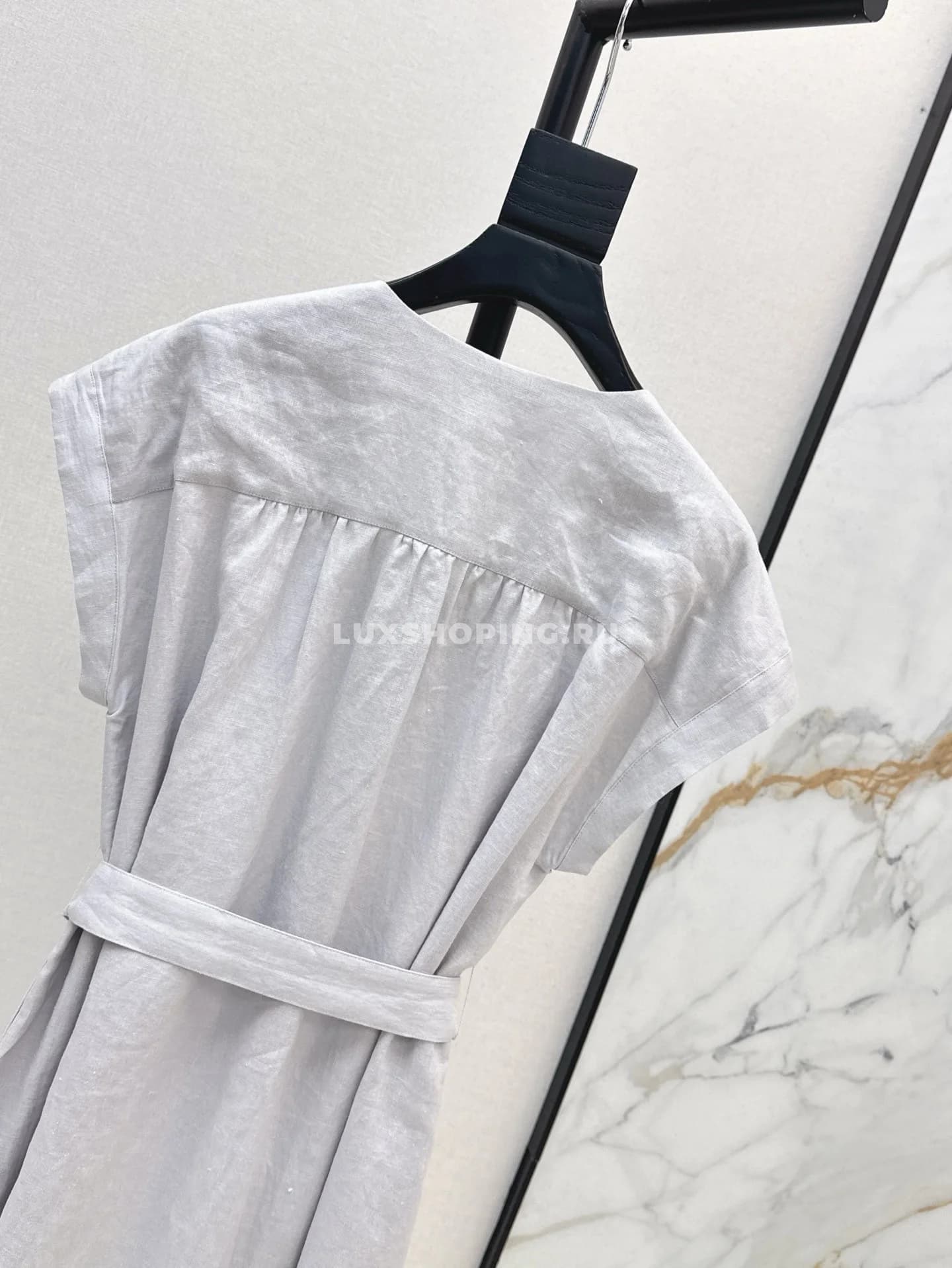 Loro Piana Платье из натурального льна белое - фото 10