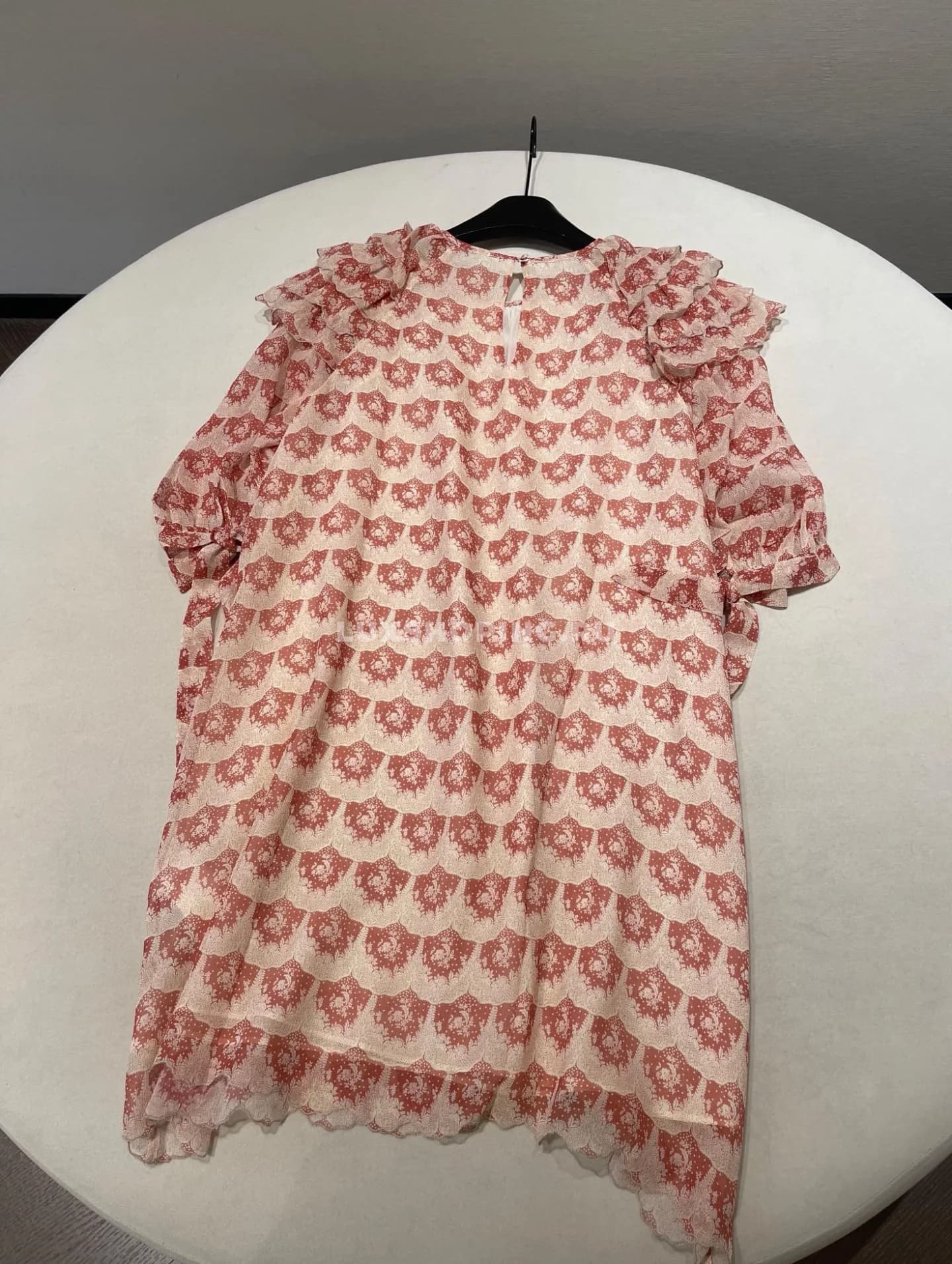 Chloé  Шелковое платье с принтом и рукавами-фонариками - фото 7