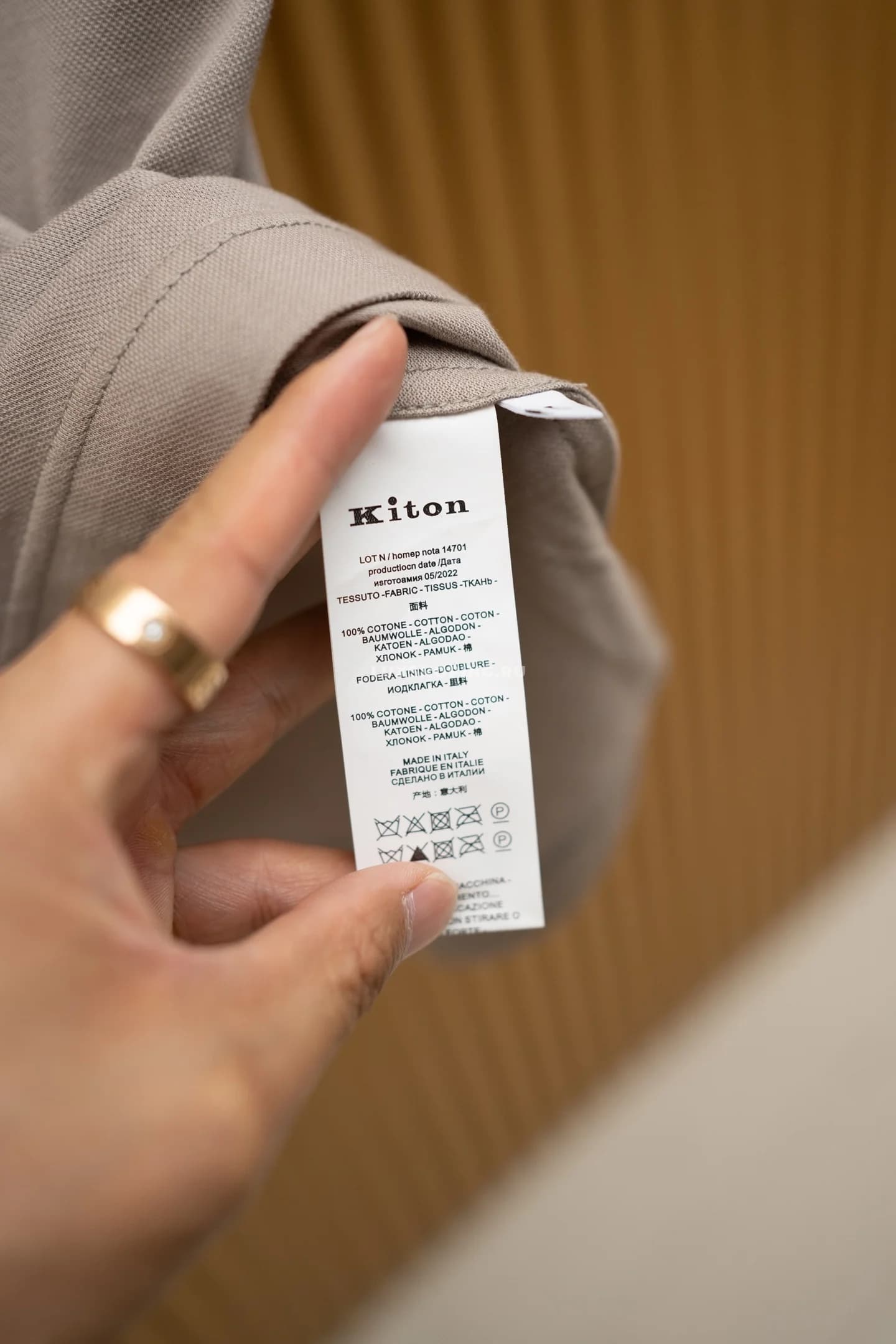 Футболка Kiton Beige Polo - фото 10