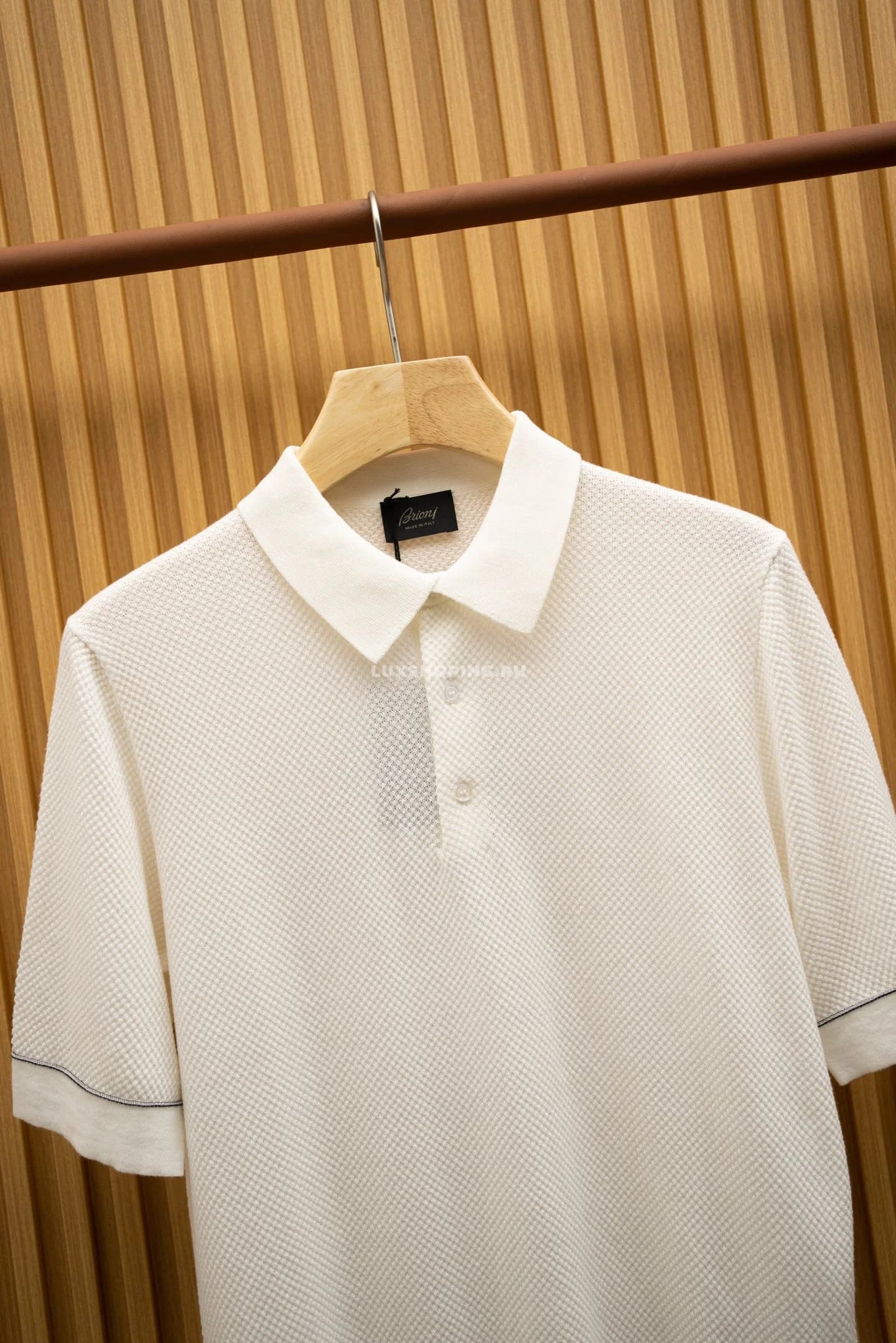 Футболка Brioni White Striped Polo - фото 4