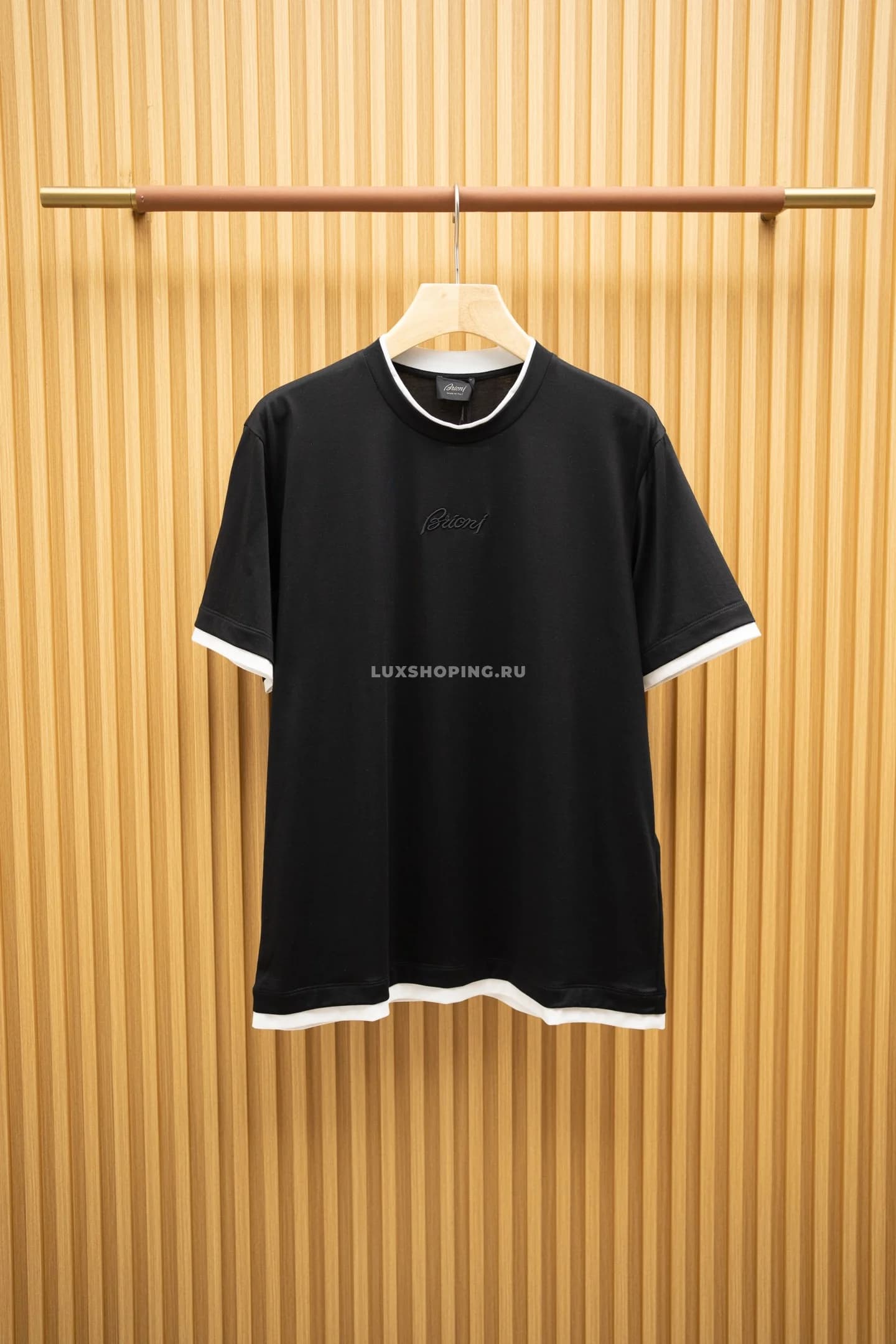 Футболка Brioni Black Logo T-Shirt - фото 2