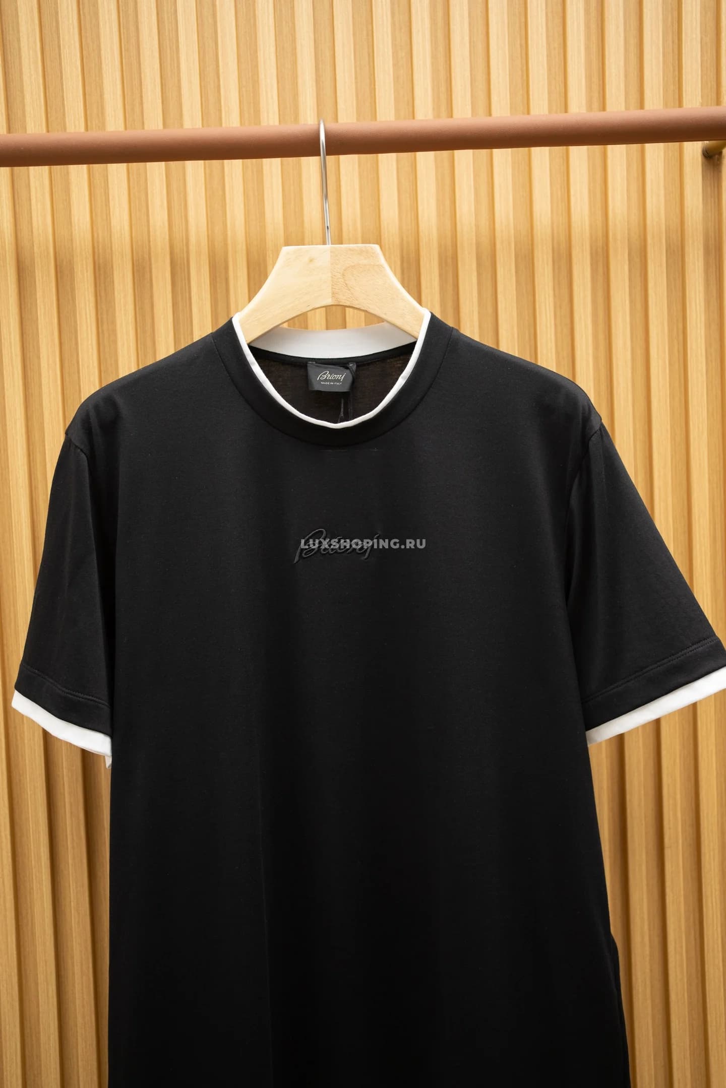 Футболка Brioni Black Logo T-Shirt - фото 4