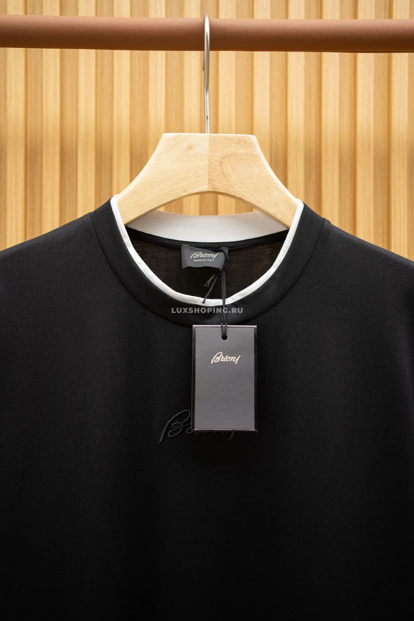 Футболка Brioni Black Logo T-Shirt - фото 6
