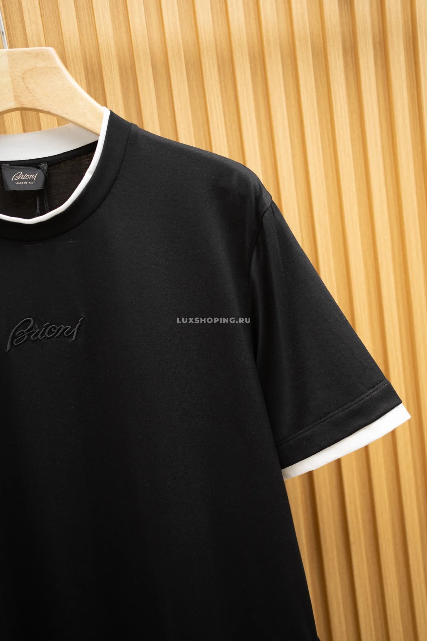 Футболка Brioni Black Logo T-Shirt - фото 7