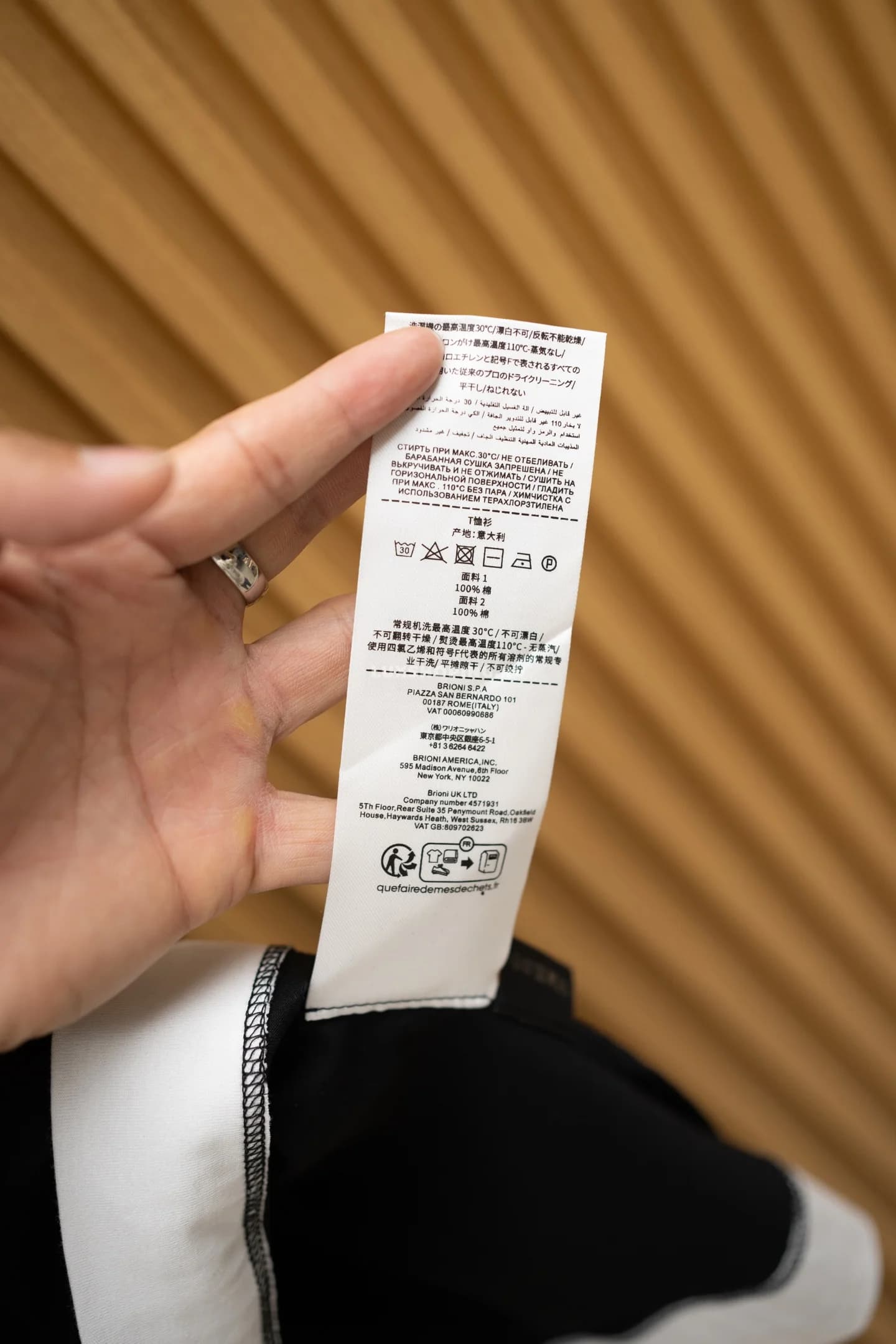 Футболка Brioni Black Logo T-Shirt - фото 10