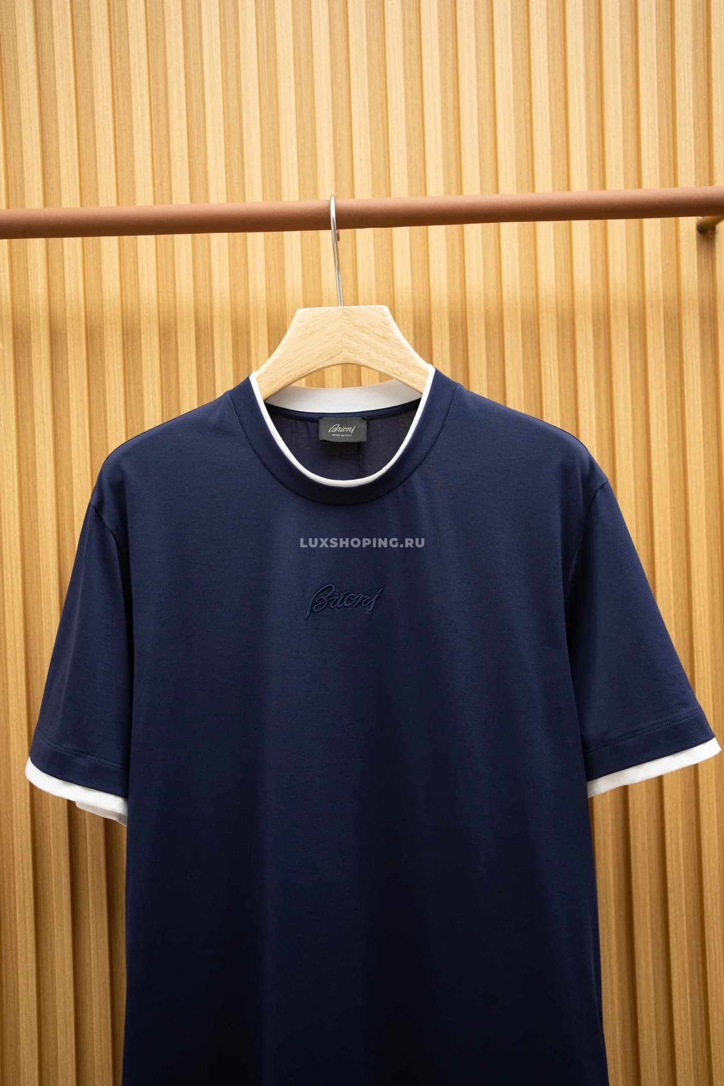 Футболка Brioni Blue Logo T-Shirt - фото 4