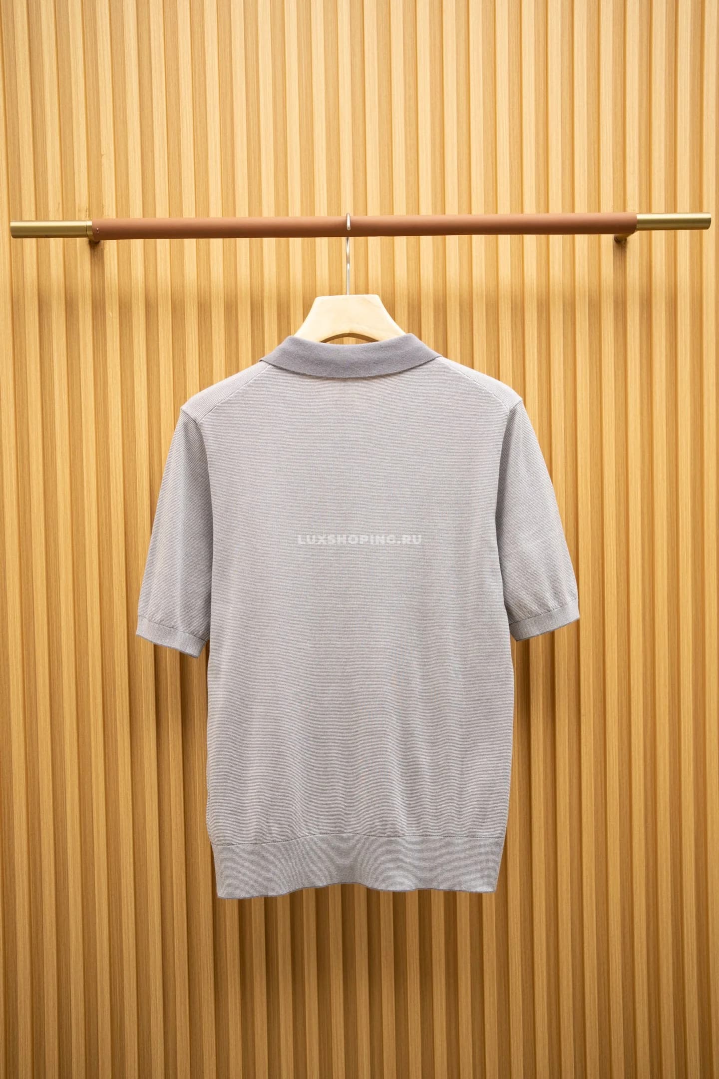 Футболка Kiton Grey Zipper Polo - фото 3