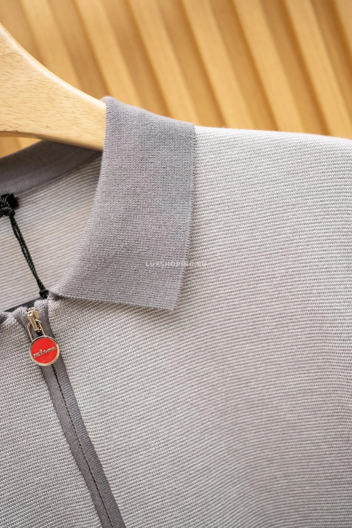 Футболка Kiton Grey Zipper Polo - фото 6