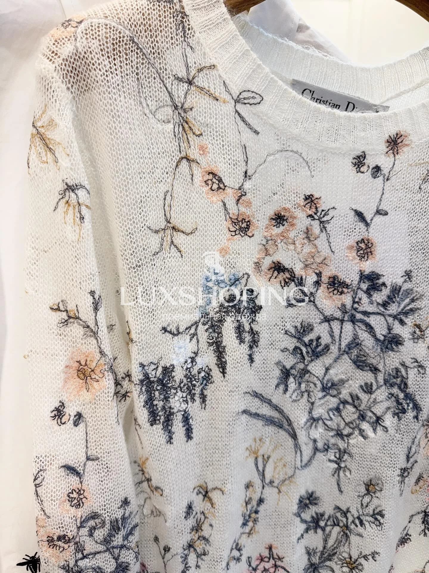 Свитер Christian Dior прозрачный - фото 6