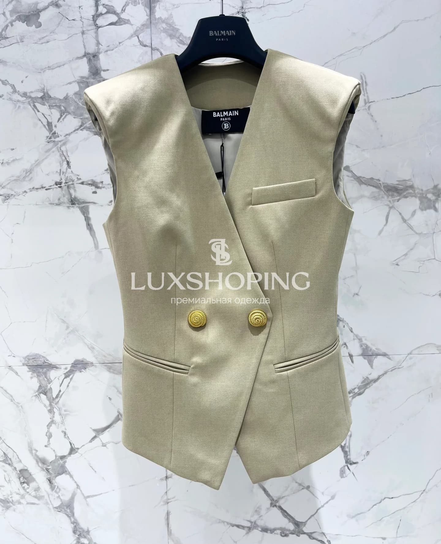 Жилетка Balmain Desert Poudre - фото 4