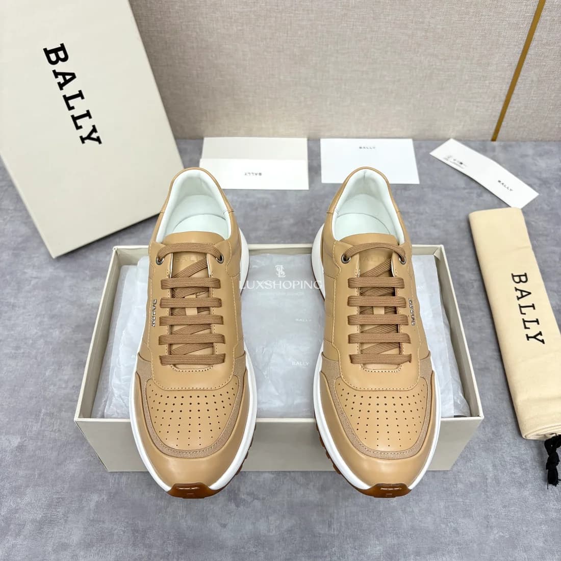 Кроссовки Bally мужские песочные - фото 2