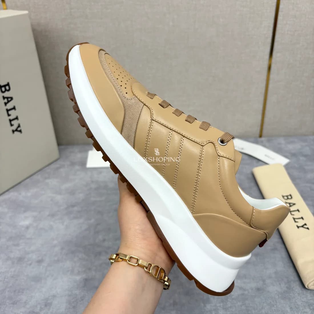 Кроссовки Bally мужские песочные - фото 10