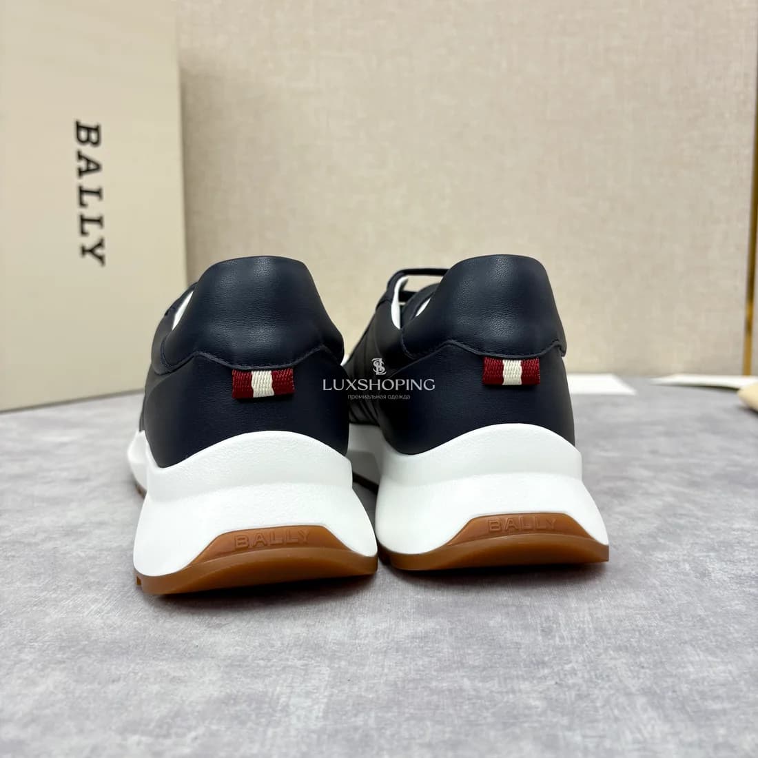 Кроссовки Bally мужские синие с белой подошвой - фото 7