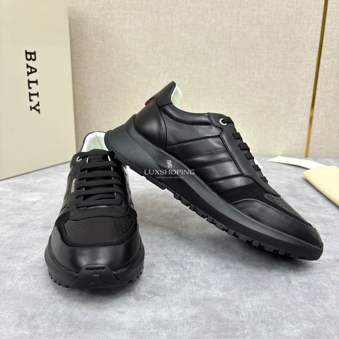 Кроссовки Bally мужские черные с черной подошвой - фото 5