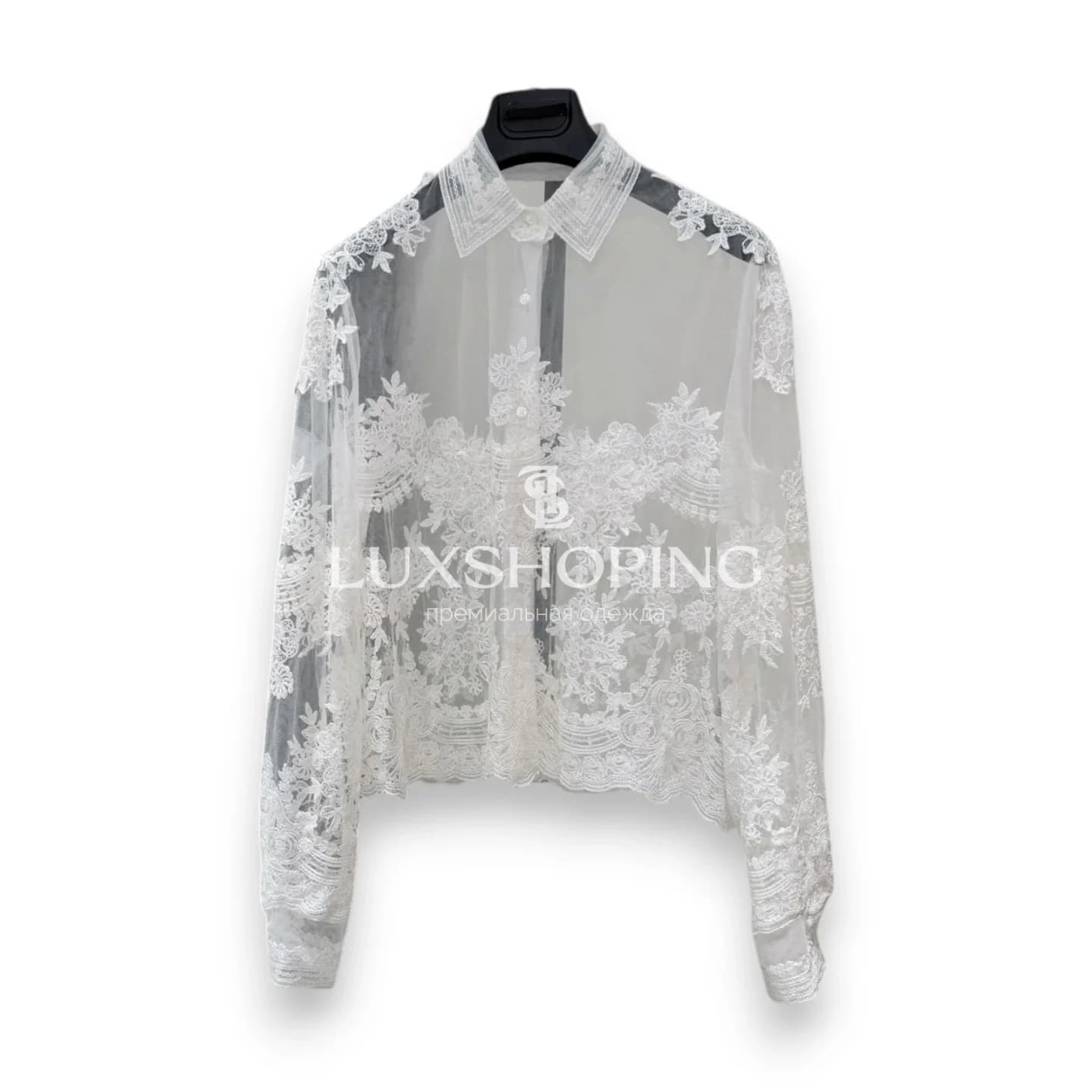 Прозрачная блузка Ermanno Scervino белая