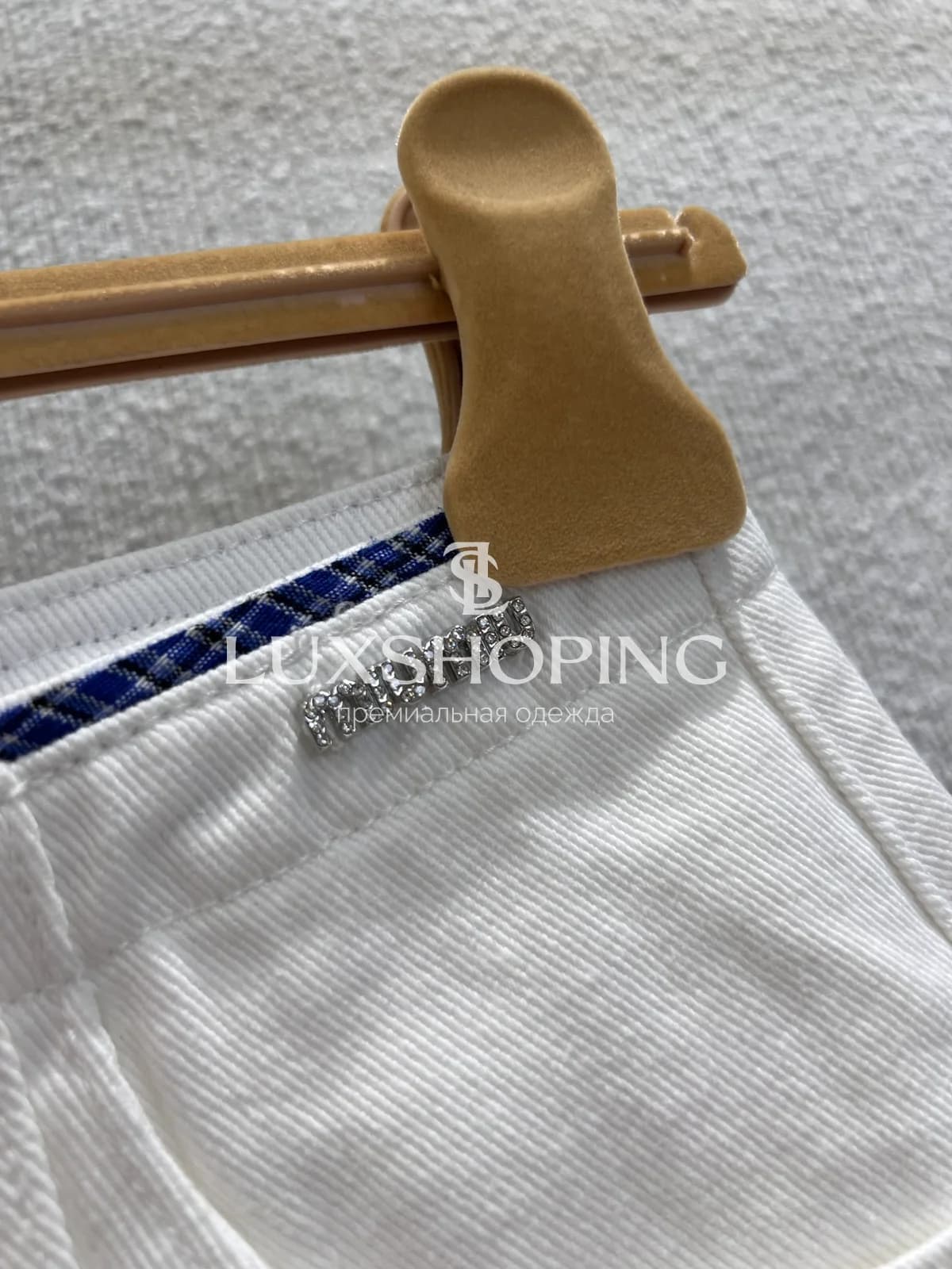 Юбка джинсовая Miu Miu с вышивкой - фото 7