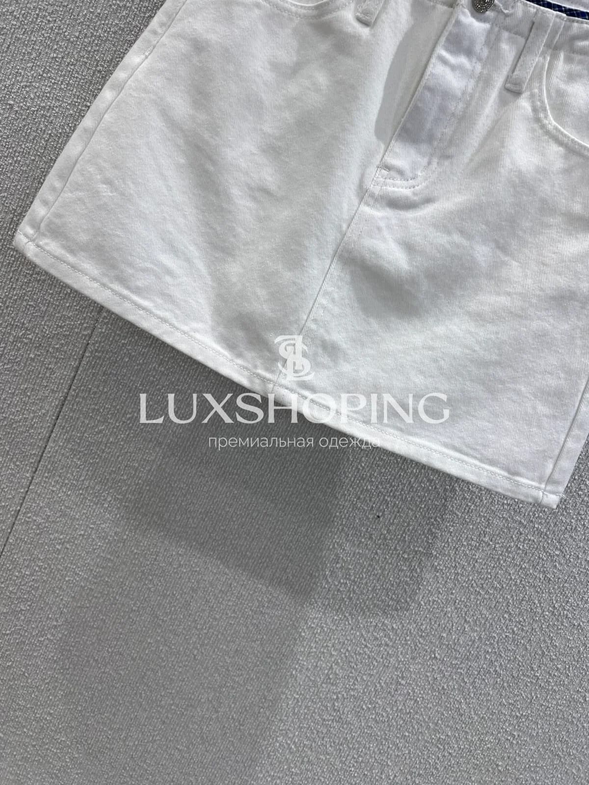 Юбка джинсовая Miu Miu с вышивкой - фото 9