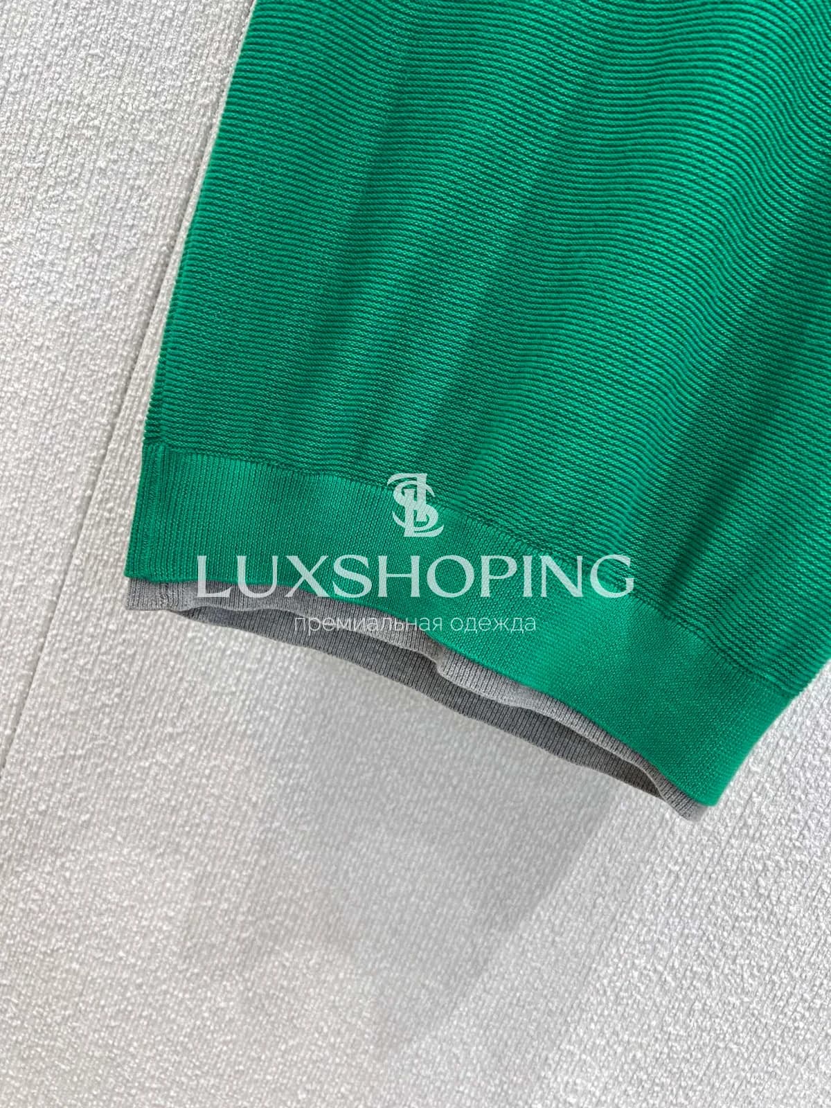 Поло вязаное Miu Miu с контрастным воротником - фото 8