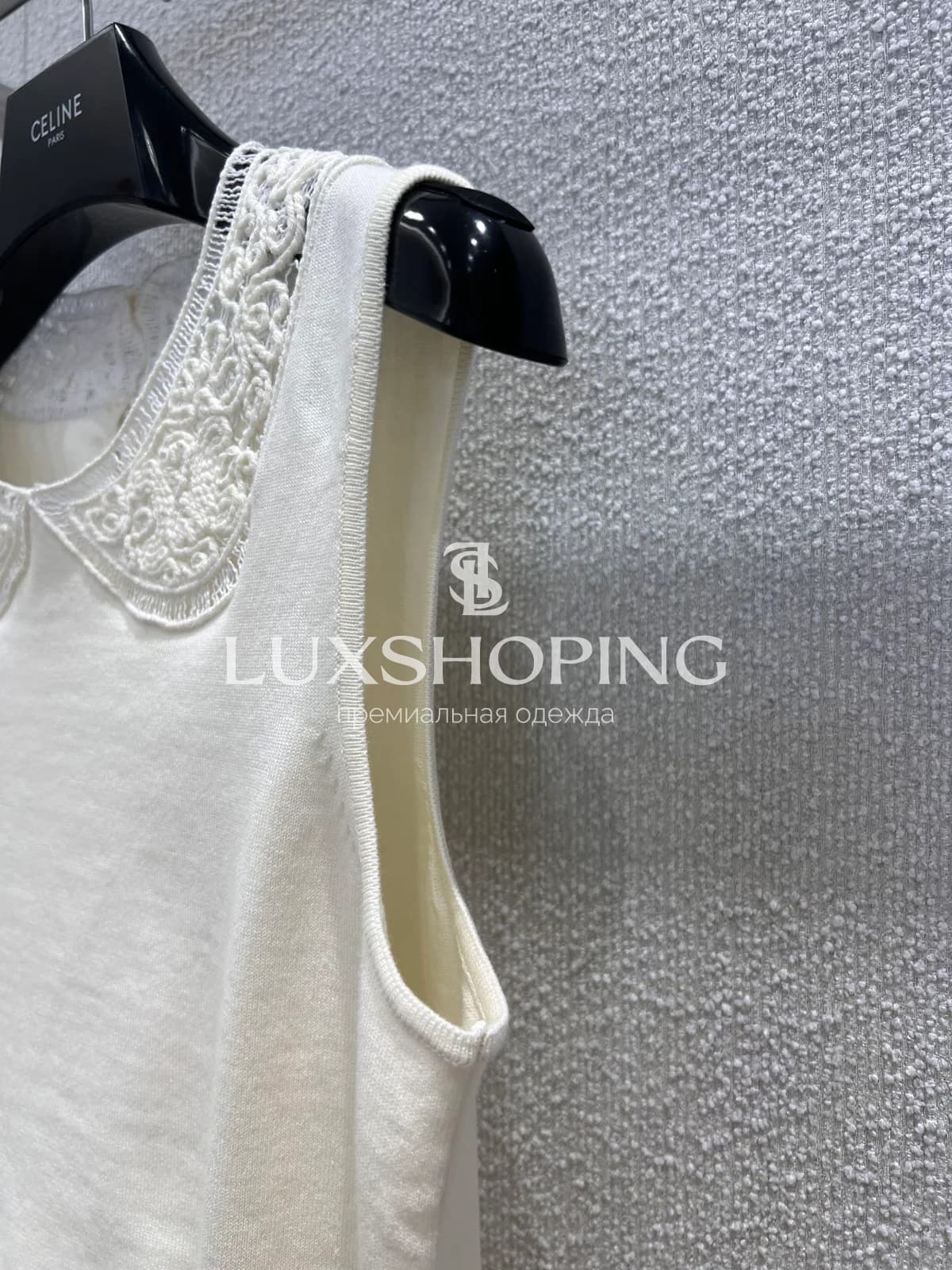 Топ Celine с кружевным воротником - фото 7