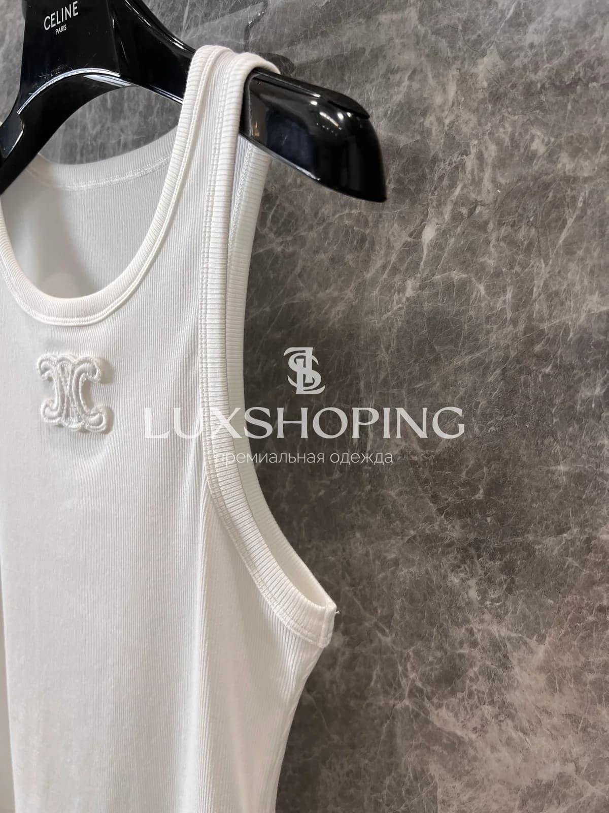 Майка Celine с логотипом - фото 7