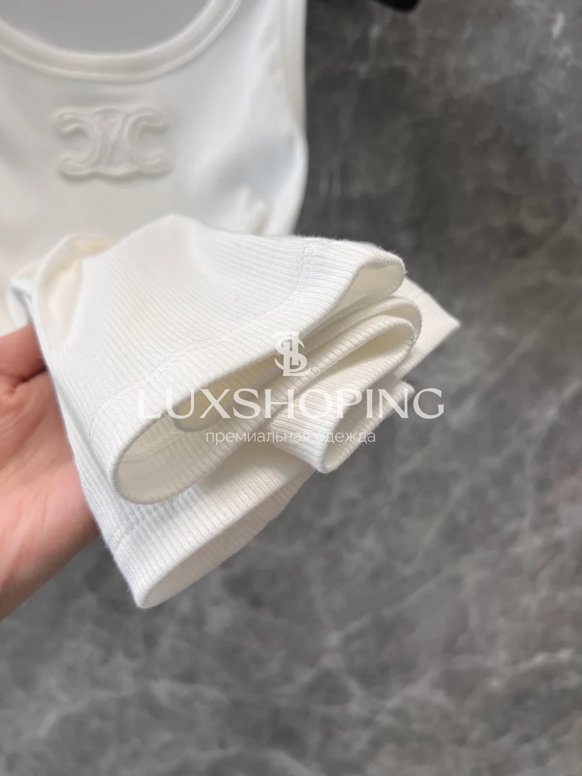 Майка Celine с логотипом - фото 9