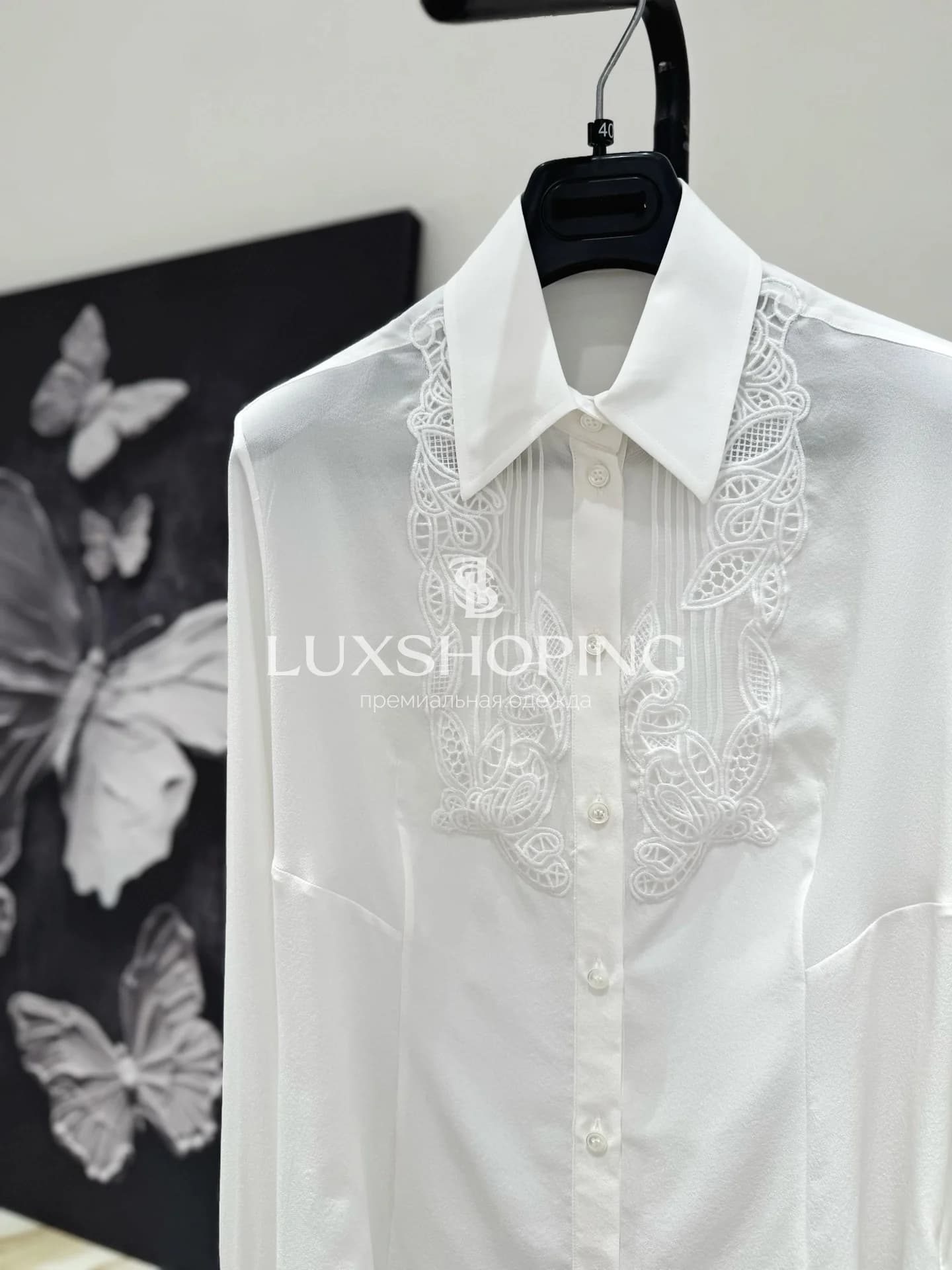 Ermanno Scervino шелковая блузка белая - фото 6