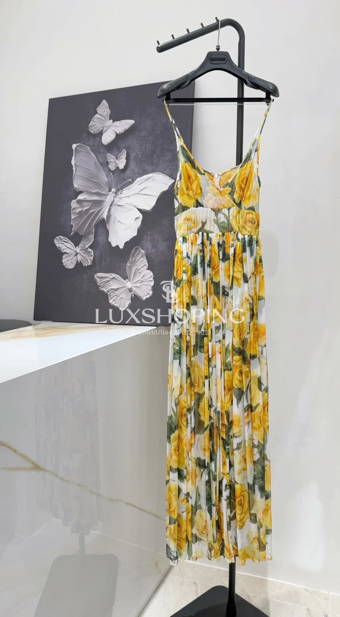 D&amp;G Шёлковое Макси-Платье «Сицилийский Цвет» - фото 2