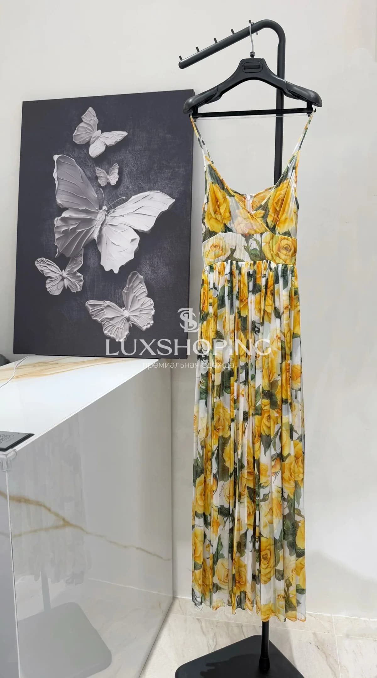 D&amp;G Шёлковое Макси-Платье «Сицилийский Цвет» - фото 4