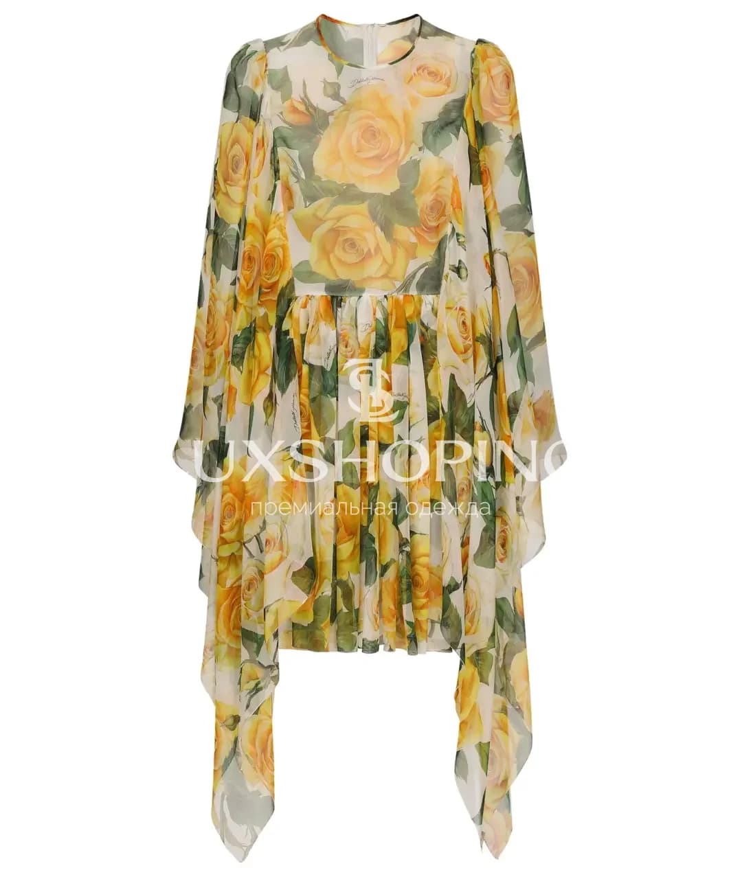 Коктейльное платье DOLCE&amp;GABBANA желтое - фото 2