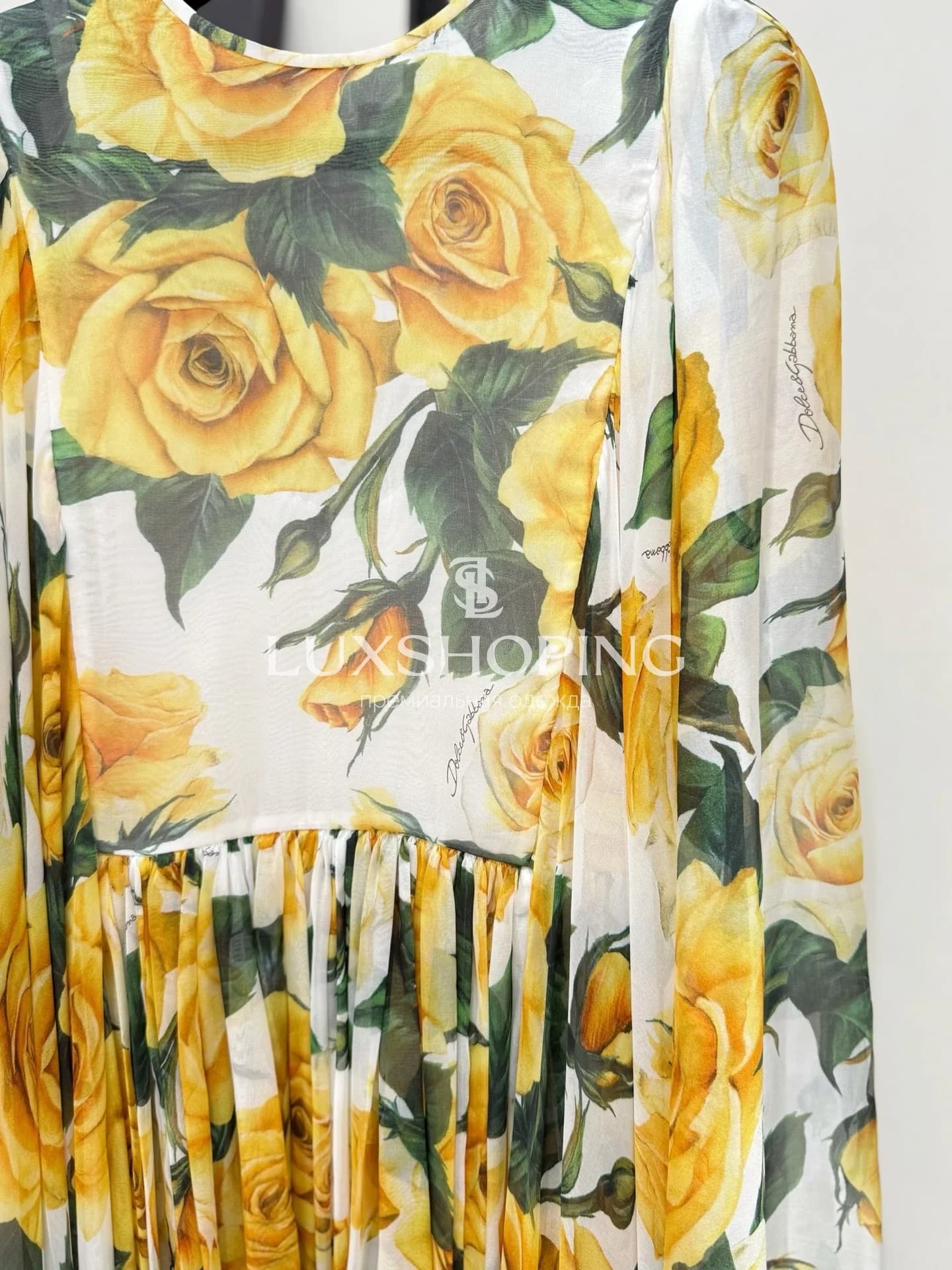 Коктейльное платье DOLCE&amp;GABBANA желтое - фото 6