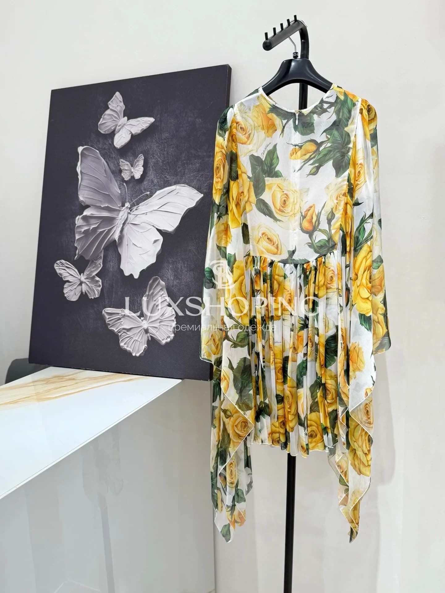 Коктейльное платье DOLCE&amp;GABBANA желтое - фото 8