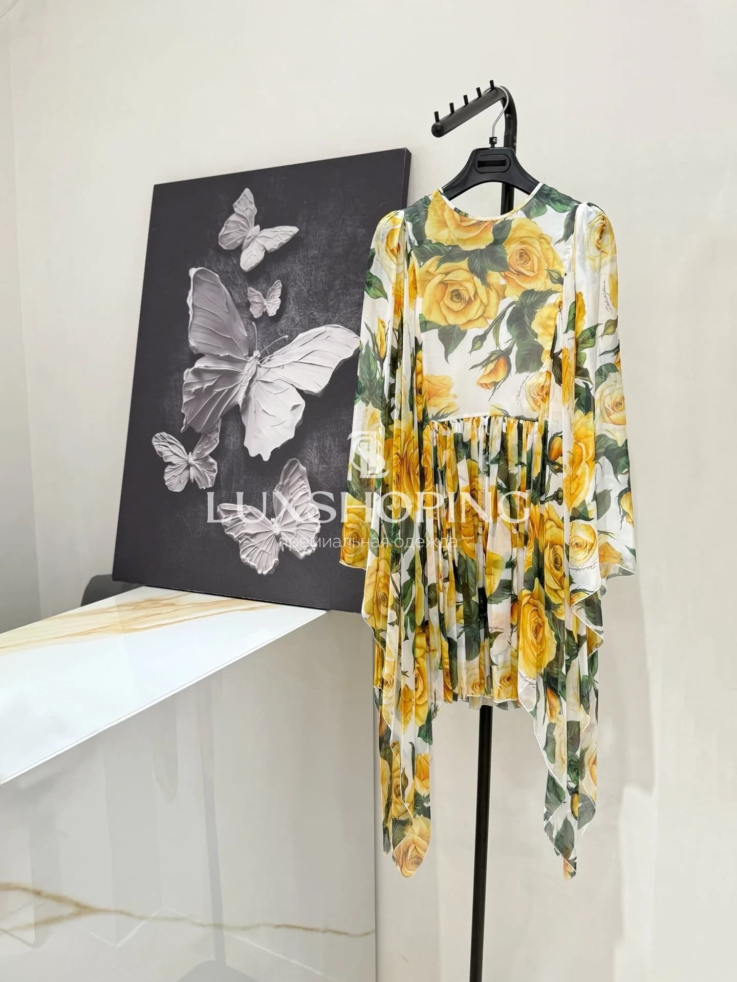 Коктейльное платье DOLCE&amp;GABBANA желтое - фото 10