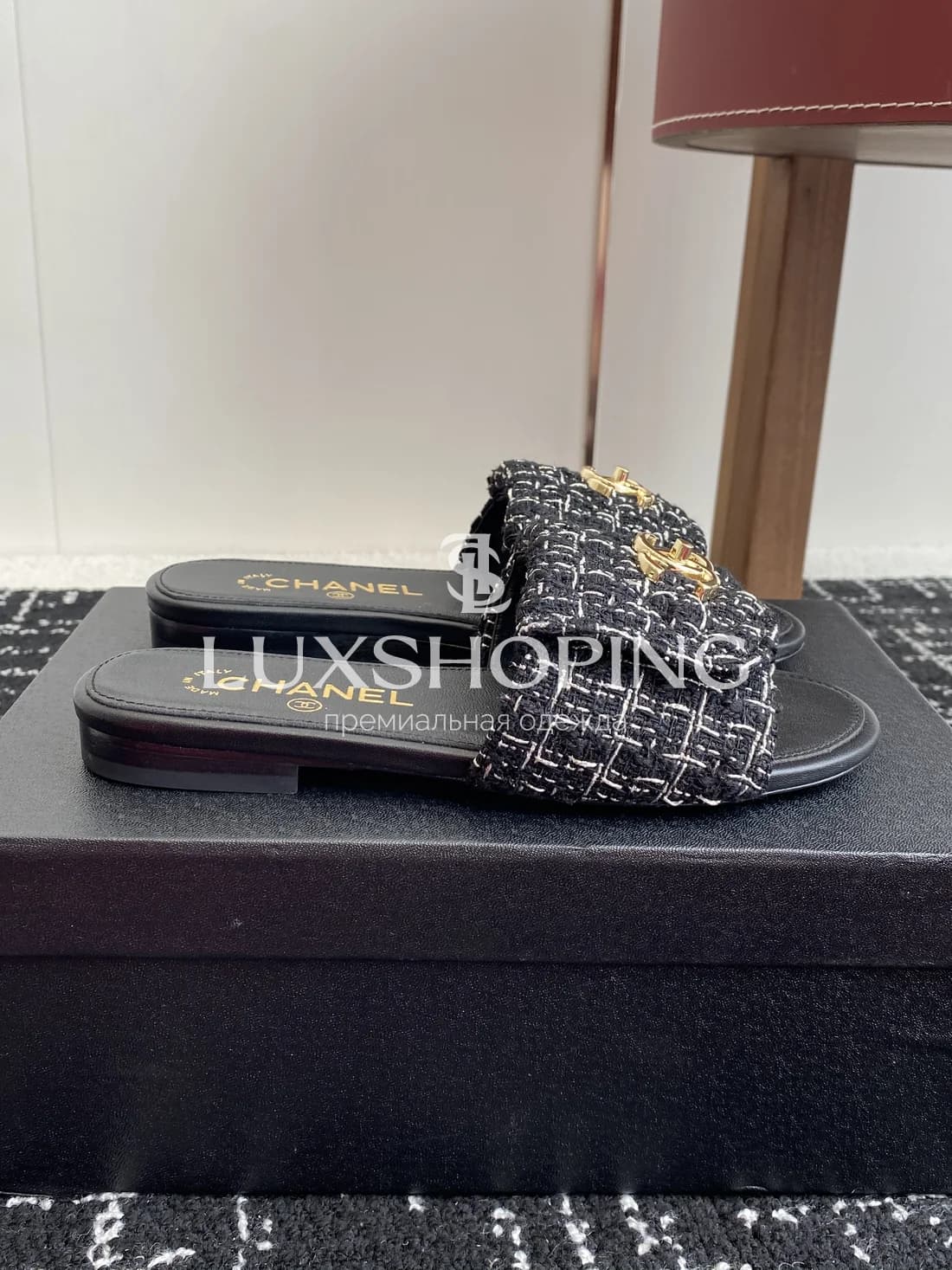 Шлепанцы Chanel Черная Классика - фото 3