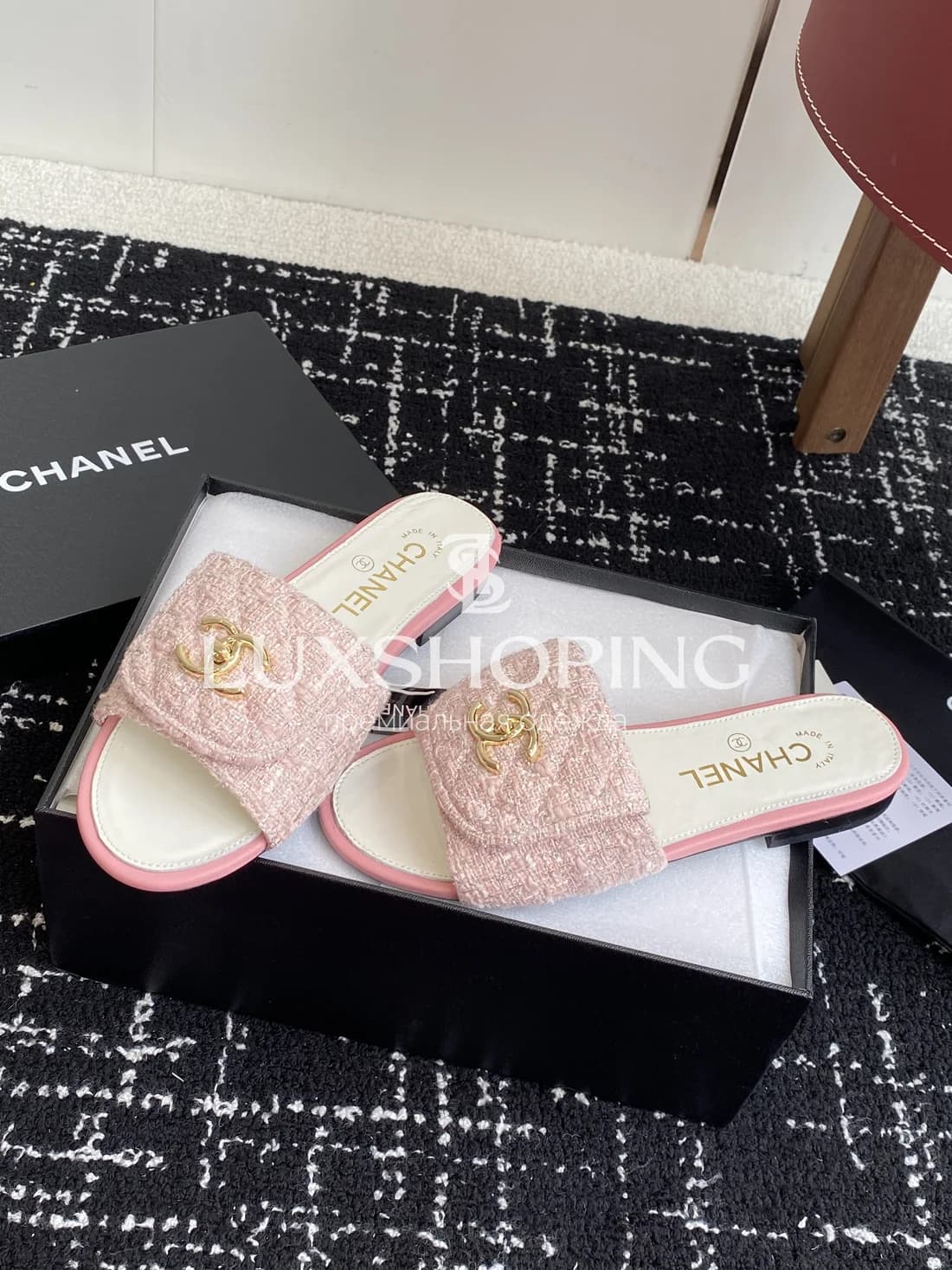 Шлепанцы Chanel Розовая Элегантность - фото 4