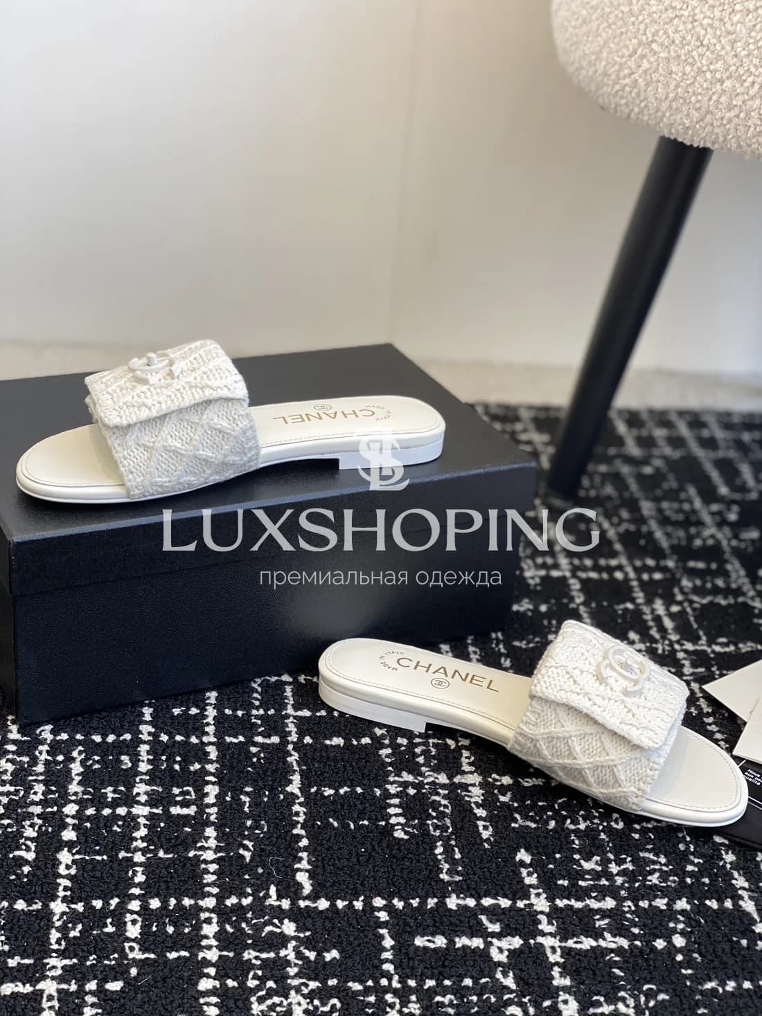 Шлепанцы Chanel Вязаный Шик - фото 5