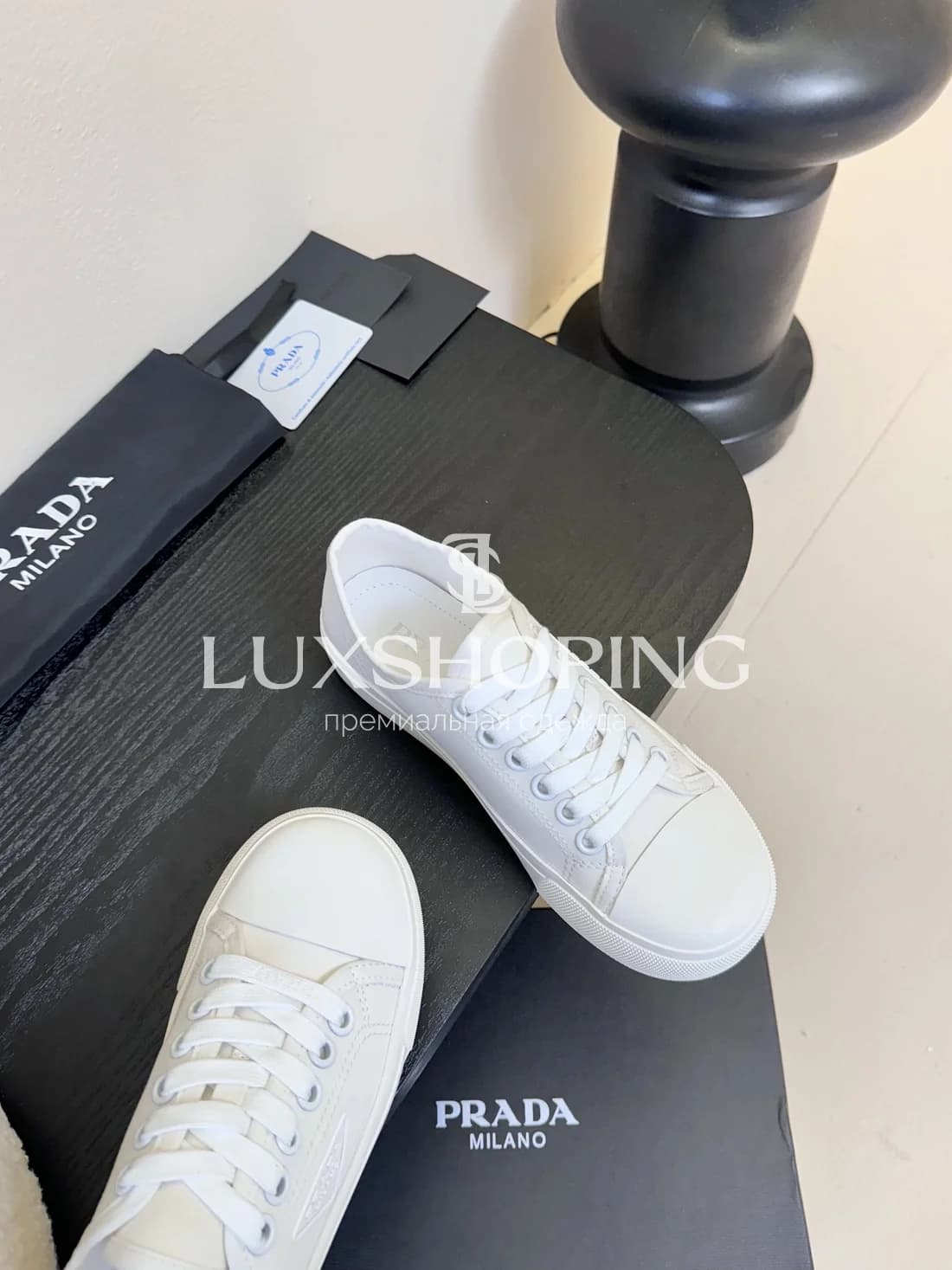 Классические Кеды Prada Белые - фото 5