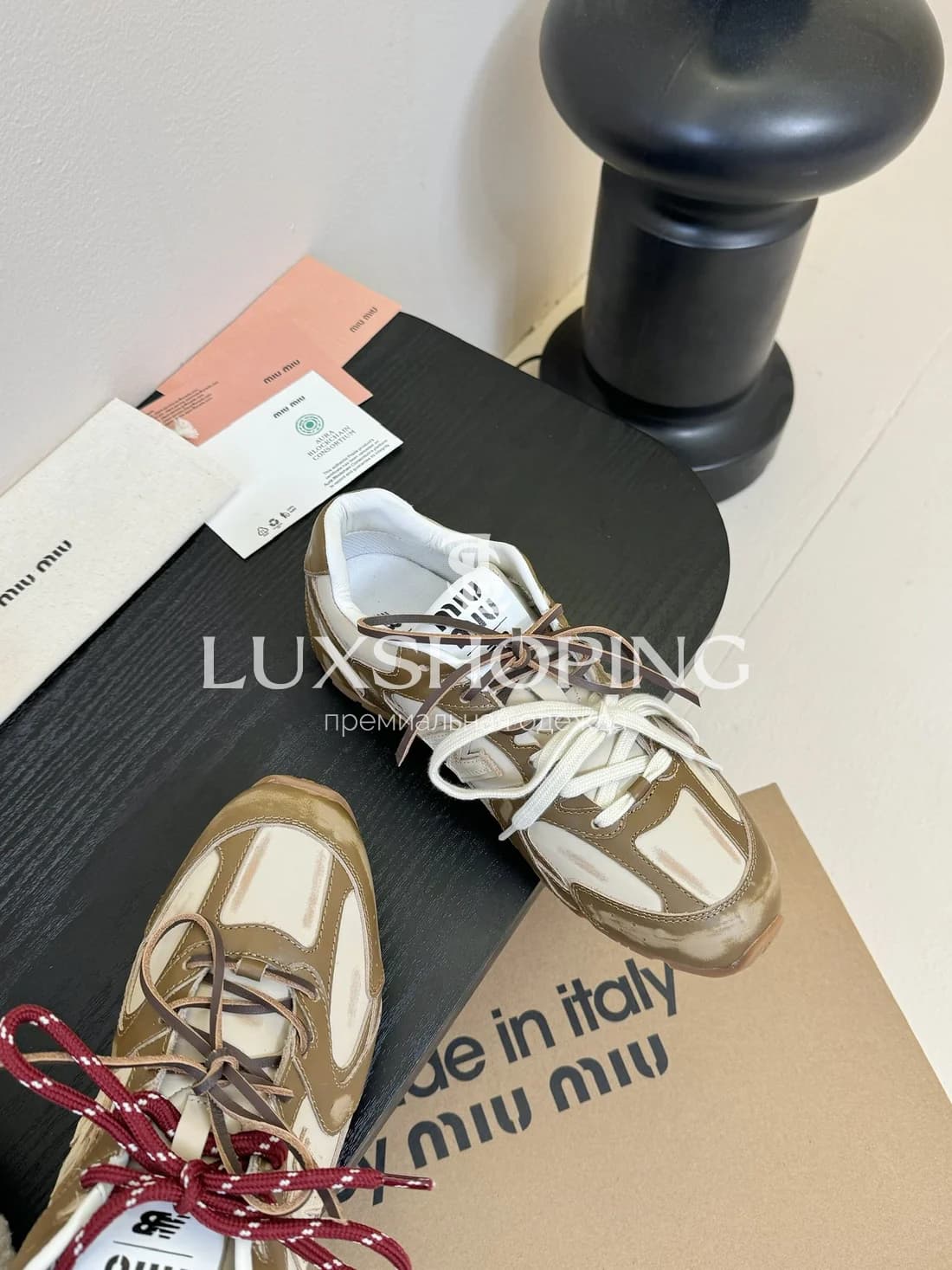 Кроссовки Miu Miu x New Balance Коричневые - фото 4