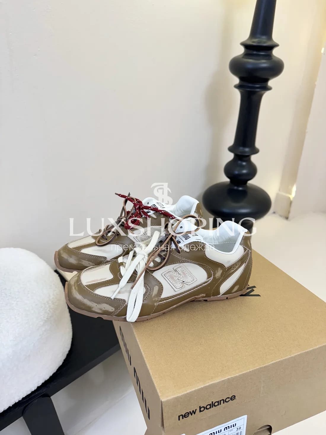Кроссовки Miu Miu x New Balance Коричневые - фото 5