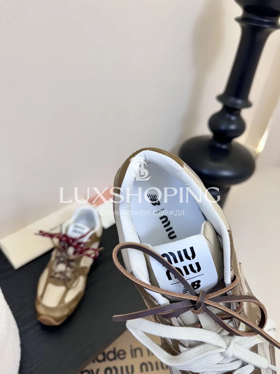Кроссовки Miu Miu x New Balance Коричневые - фото 8