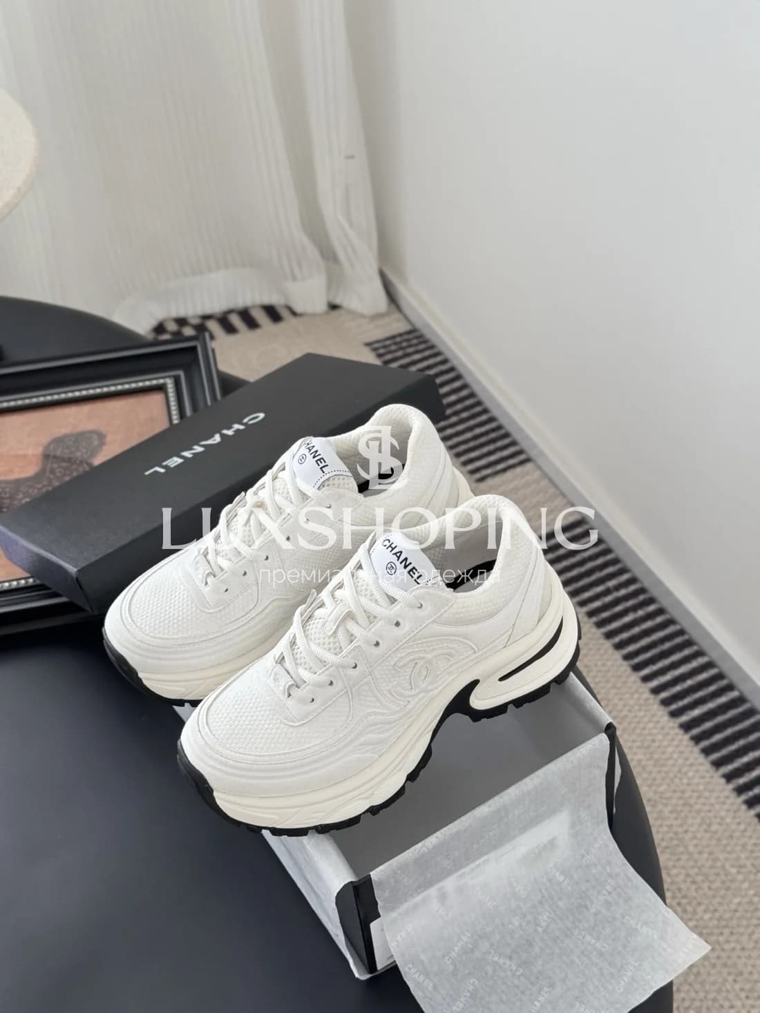 Высокие Кроссовки Chanel Белые - фото 7