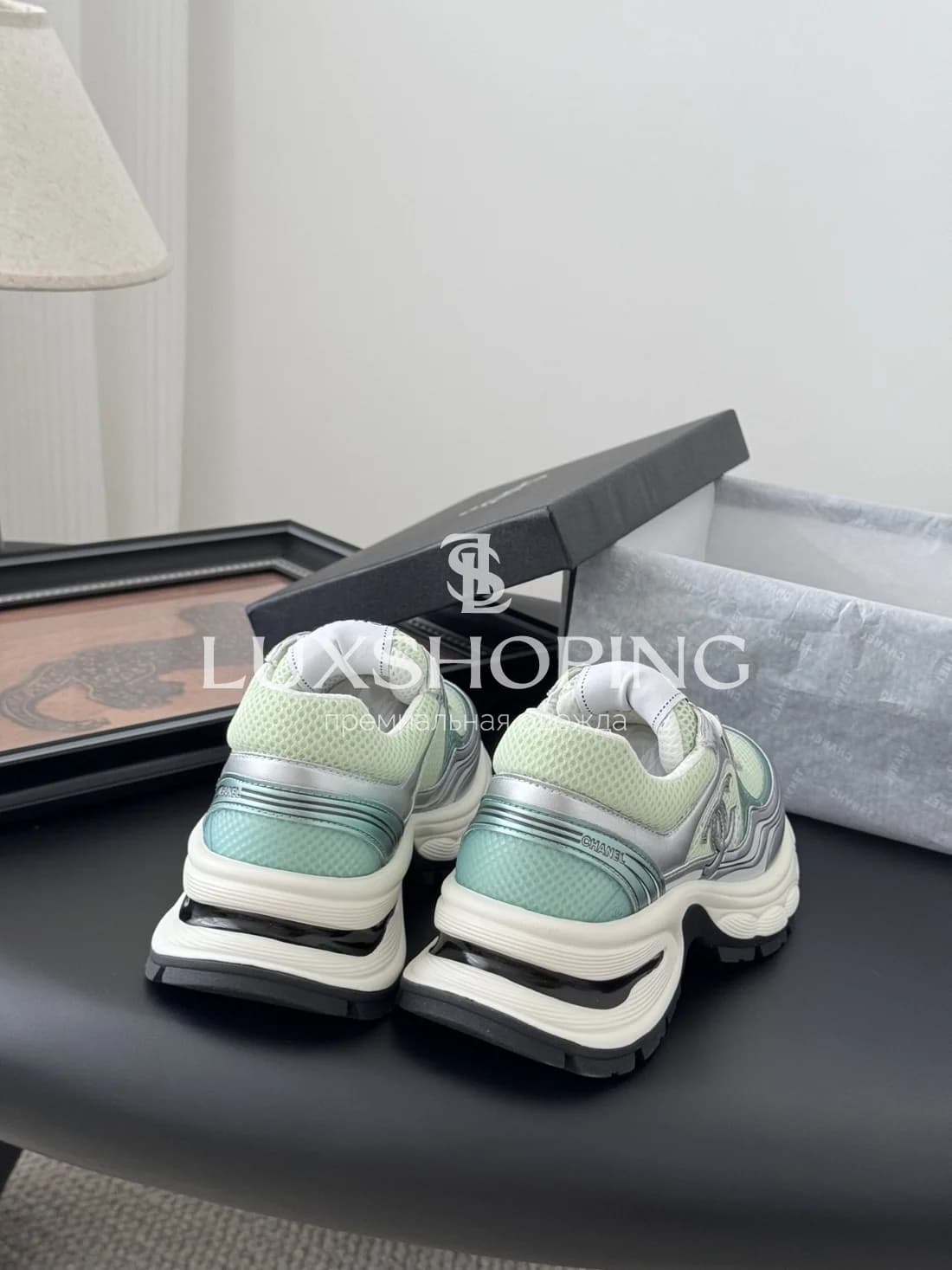 Высокие Кроссовки Chanel Зеленые - фото 5